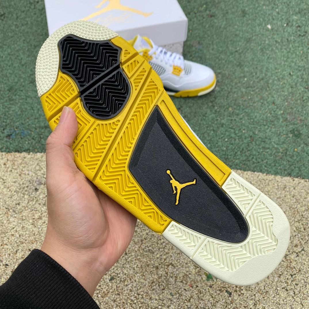 Air Jordan 4 Retro Vivid Sulfur Sneakers     AQ9129-101 - DopestKickz