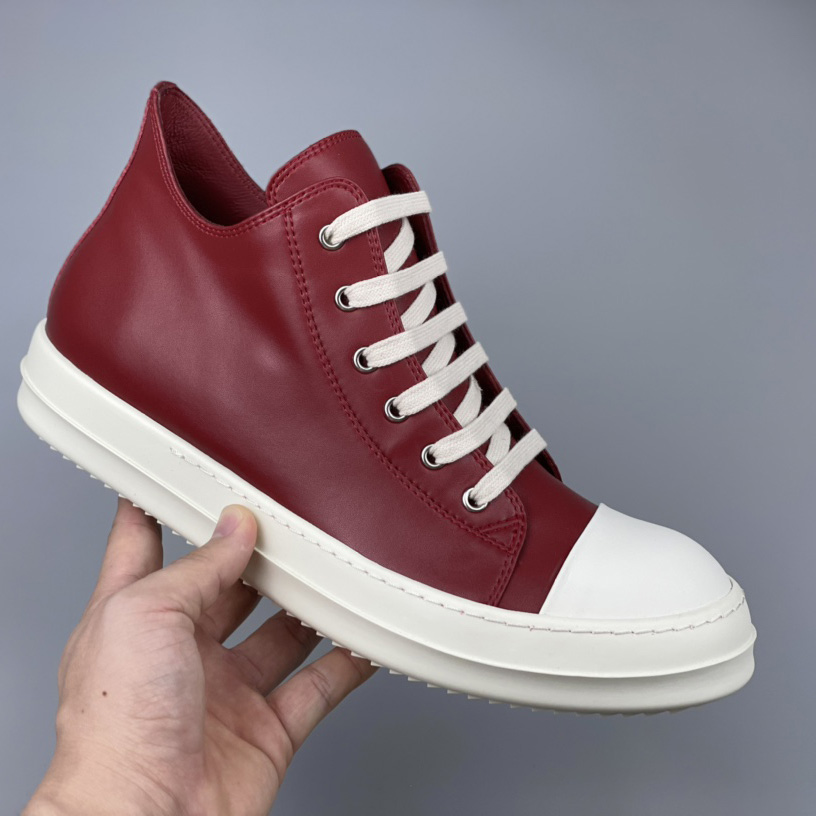 Rick Owens Low-Top Leather Sneakers - DopestKickz