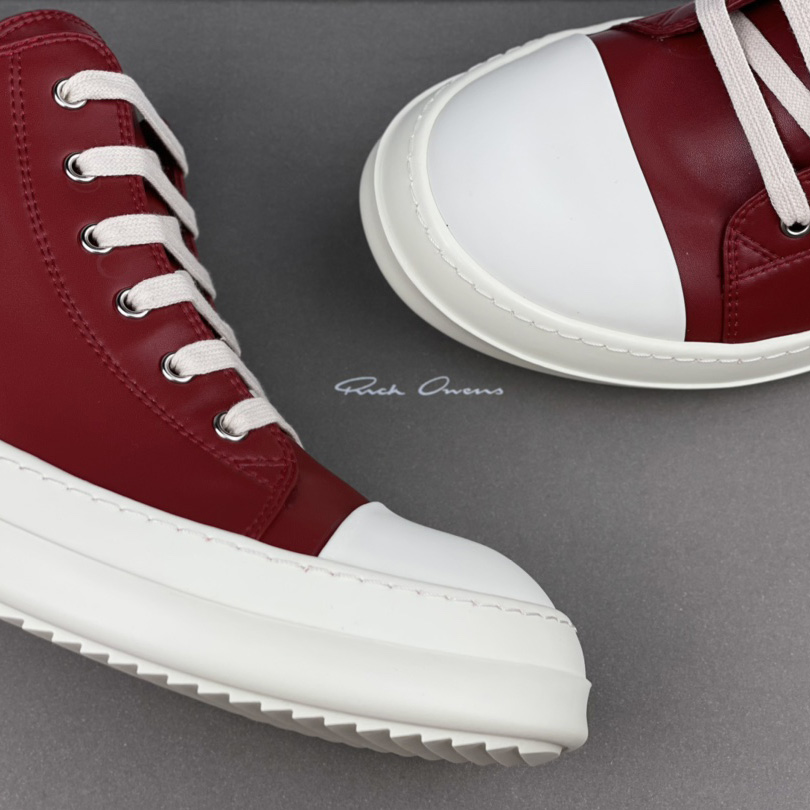 Rick Owens Low-Top Leather Sneakers - DopestKickz