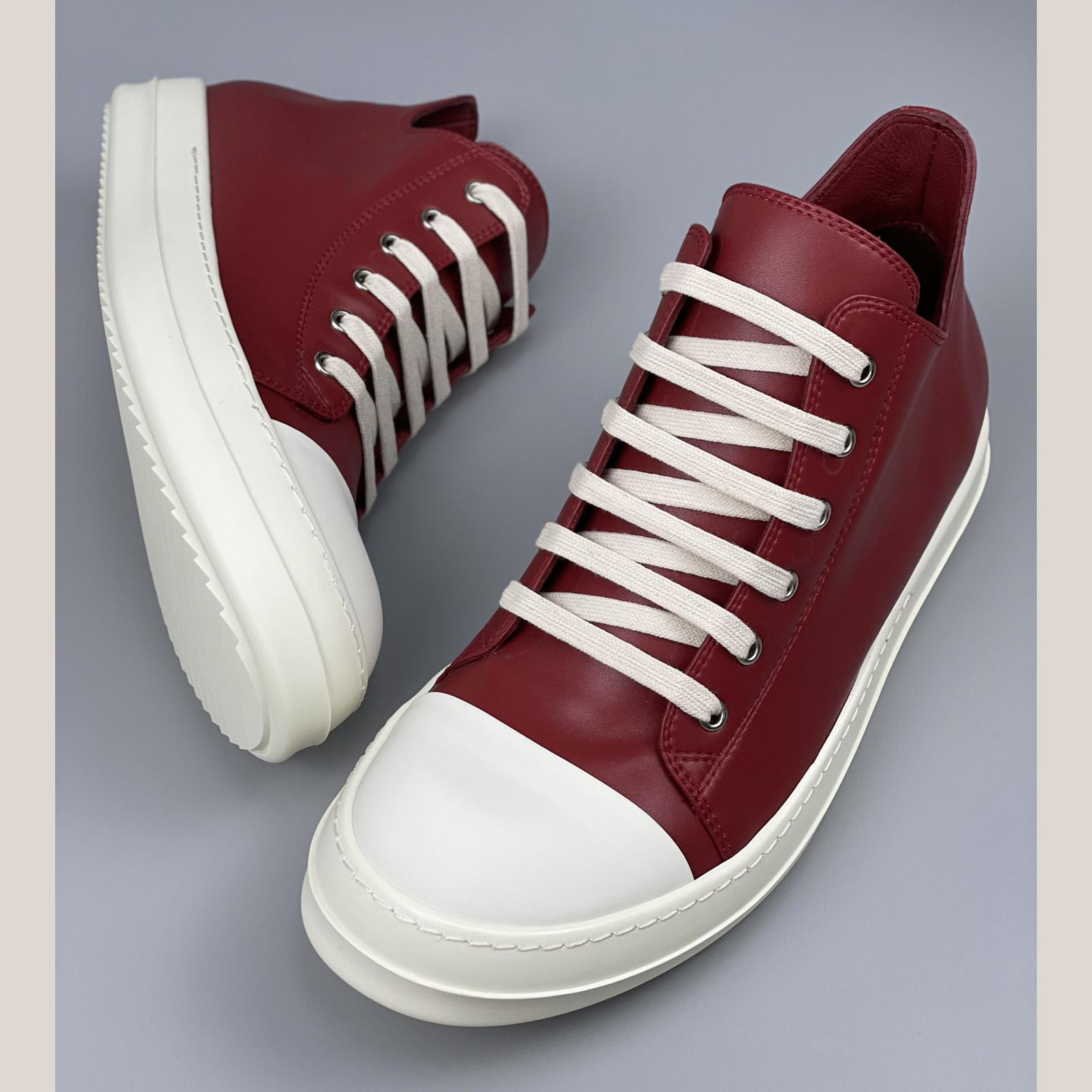Rick Owens Low-Top Leather Sneakers - DopestKickz