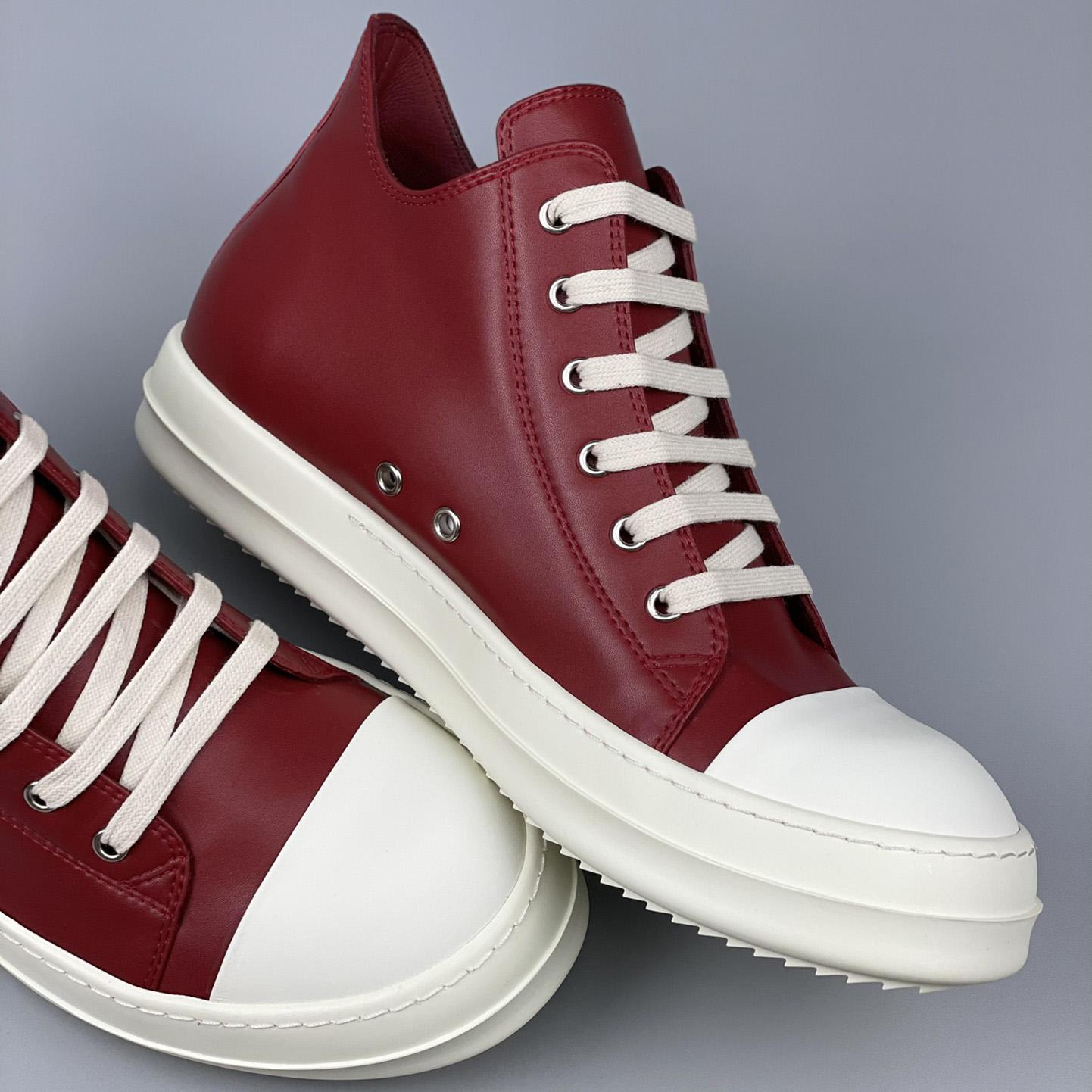 Rick Owens Low-Top Leather Sneakers - DopestKickz