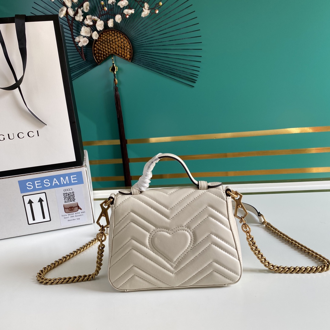 Gucci GG Marmont Mini Top Handle Bag - DopestKickz
