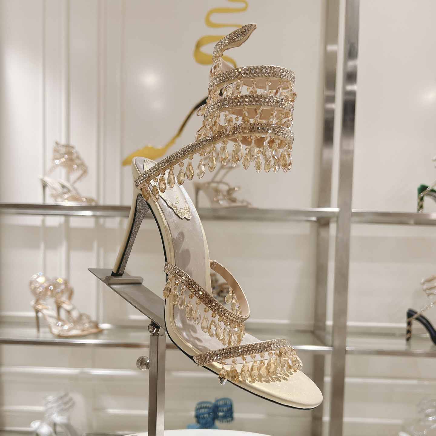 Rene Caovilla Natural Chandelier Sandals - DopestKickz