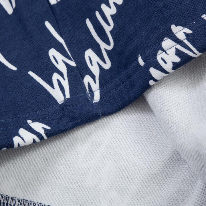 Balenciaga Navy Scribble Shorts - DopestKickz