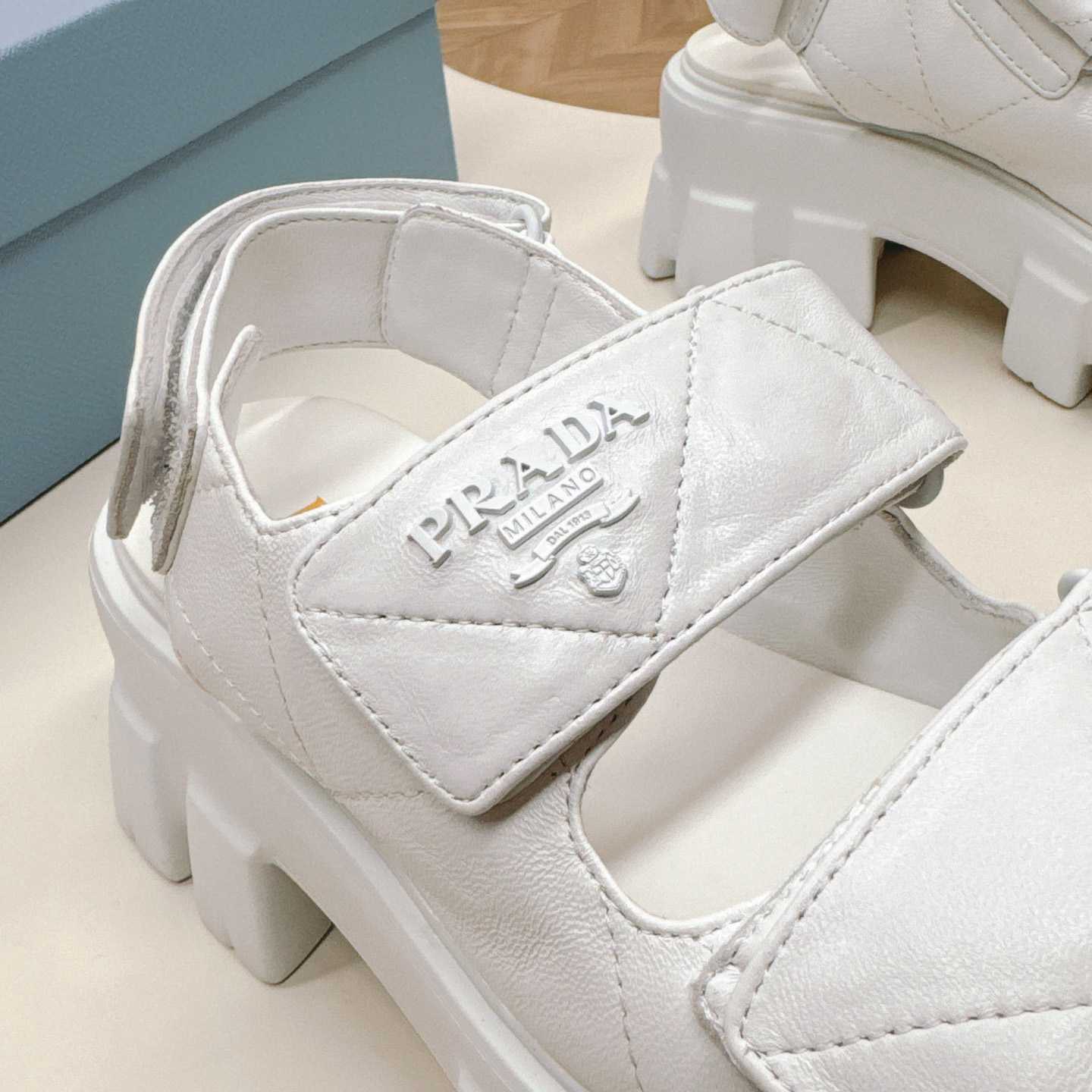 Prada Monolith Nappa Leather Sandals - DopestKickz