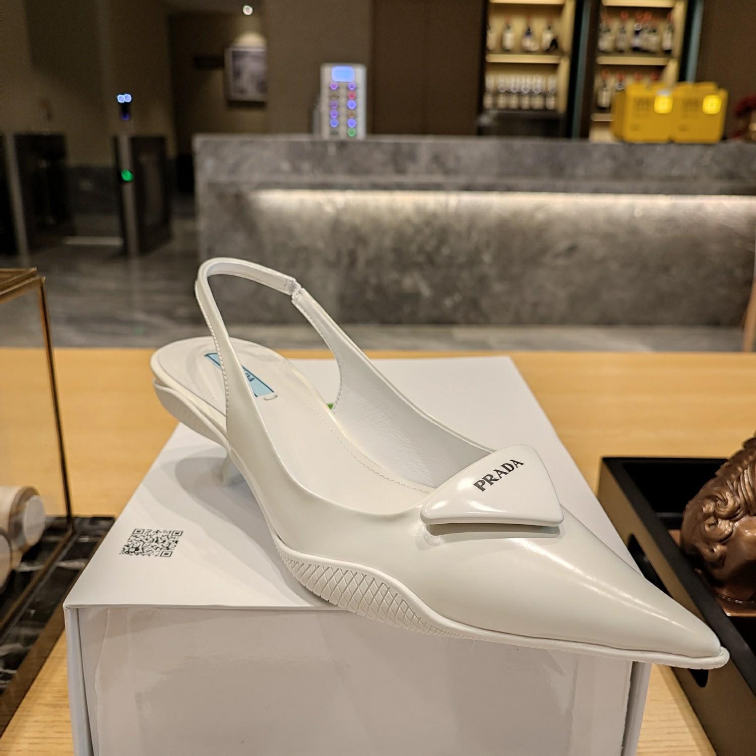 Prada Leather Slingback Pumps - DopestKickz