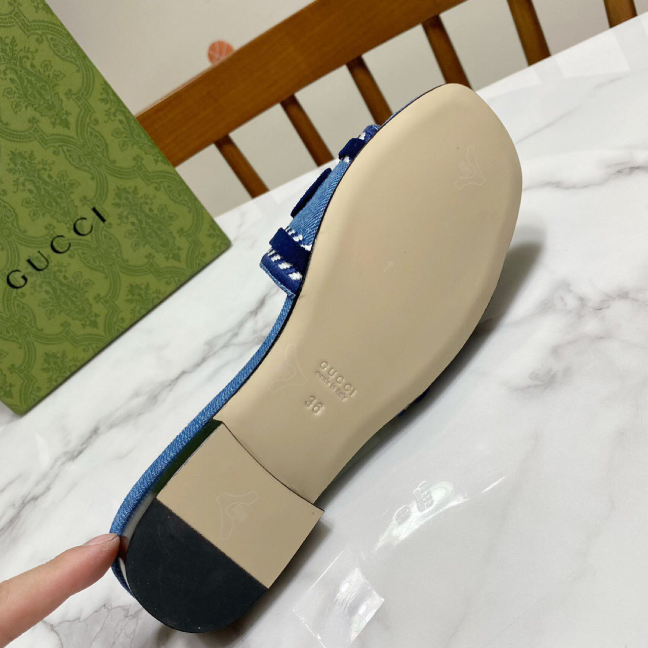 Gucci Script Block Heel Sandals - DopestKickz