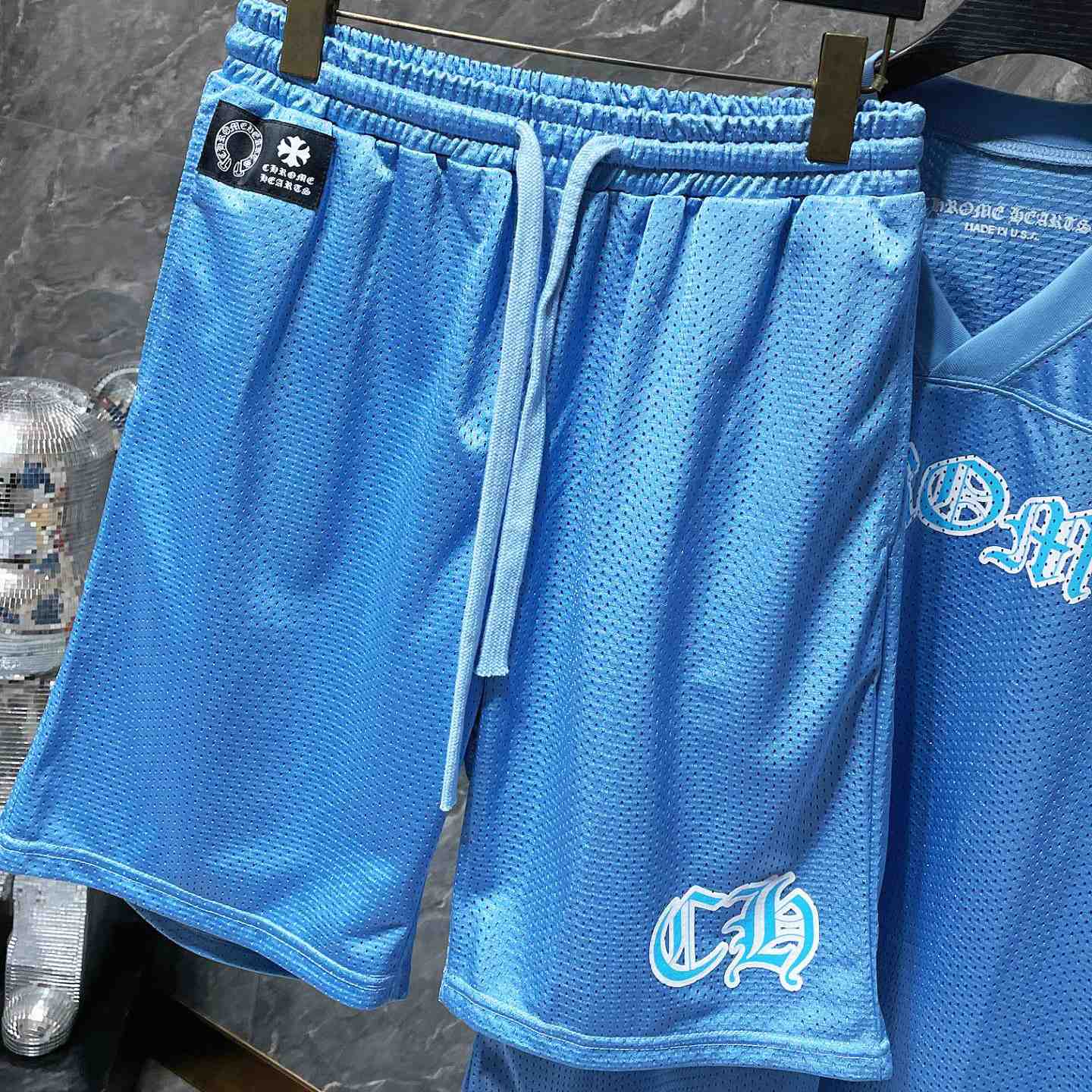 Chrome Heart Mesh Tee & Shorts - DopestKickz