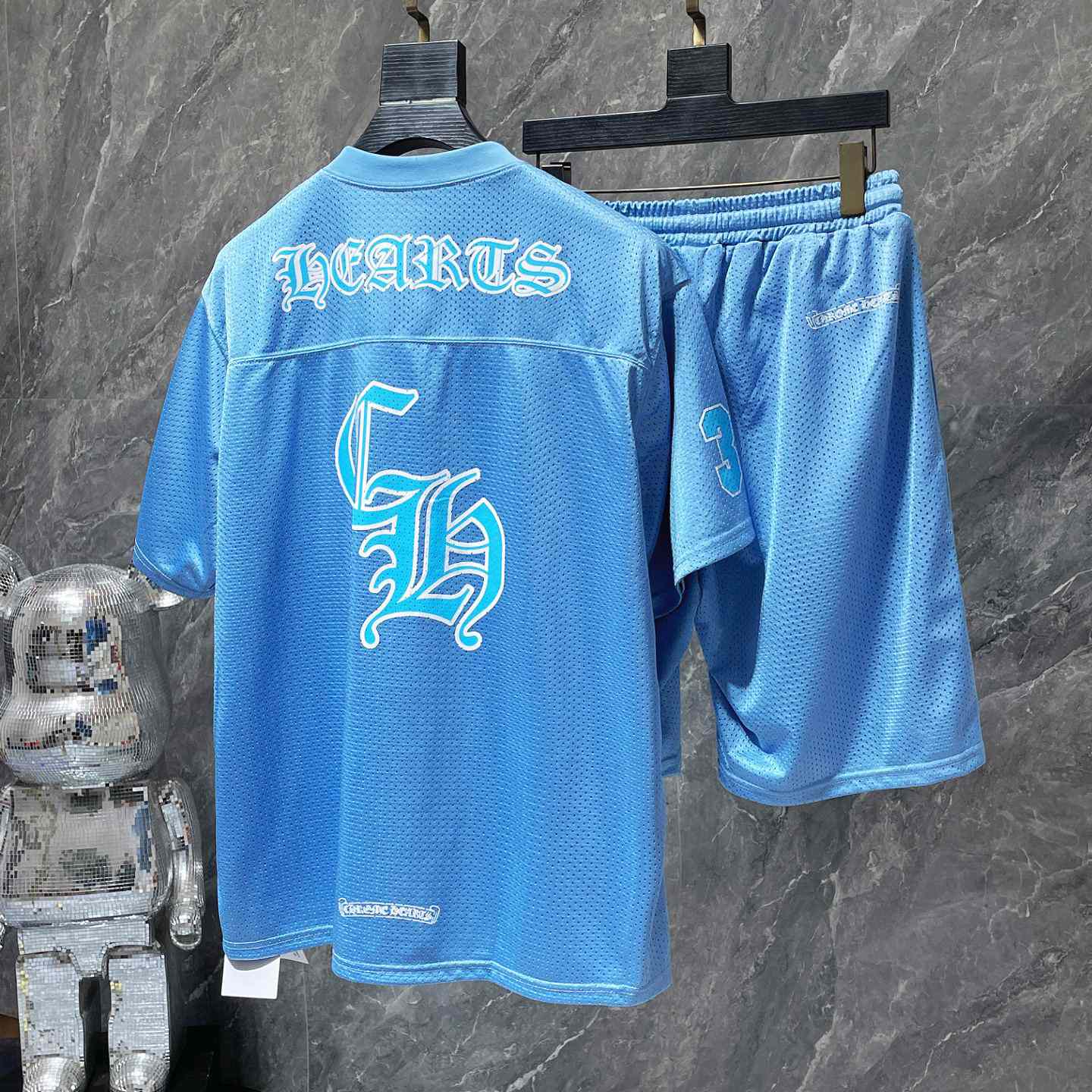 Chrome Heart Mesh Tee & Shorts - DopestKickz