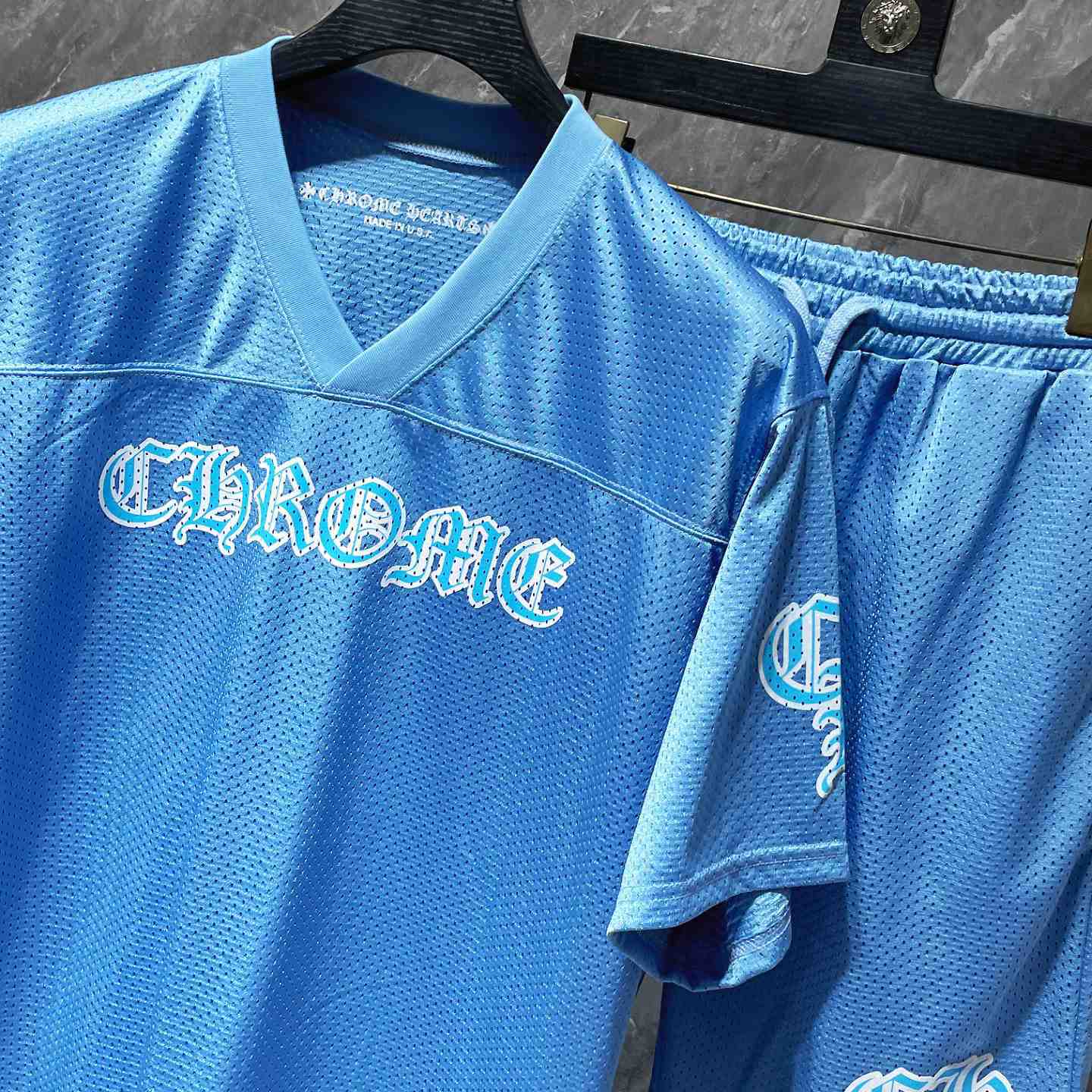 Chrome Heart Mesh Tee & Shorts - DopestKickz