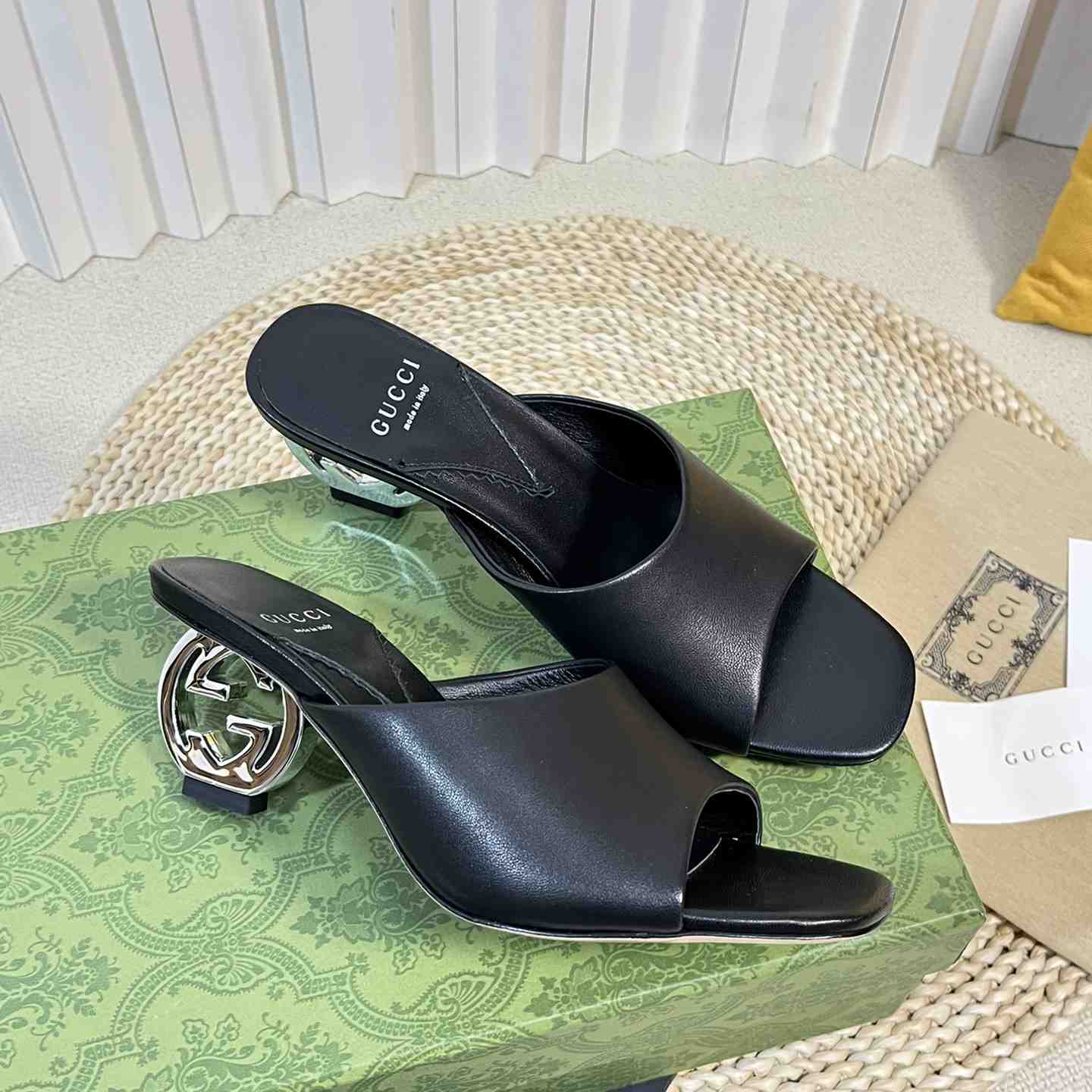 Gucci Women's Interlocking G Heel Sandal - DopestKickz