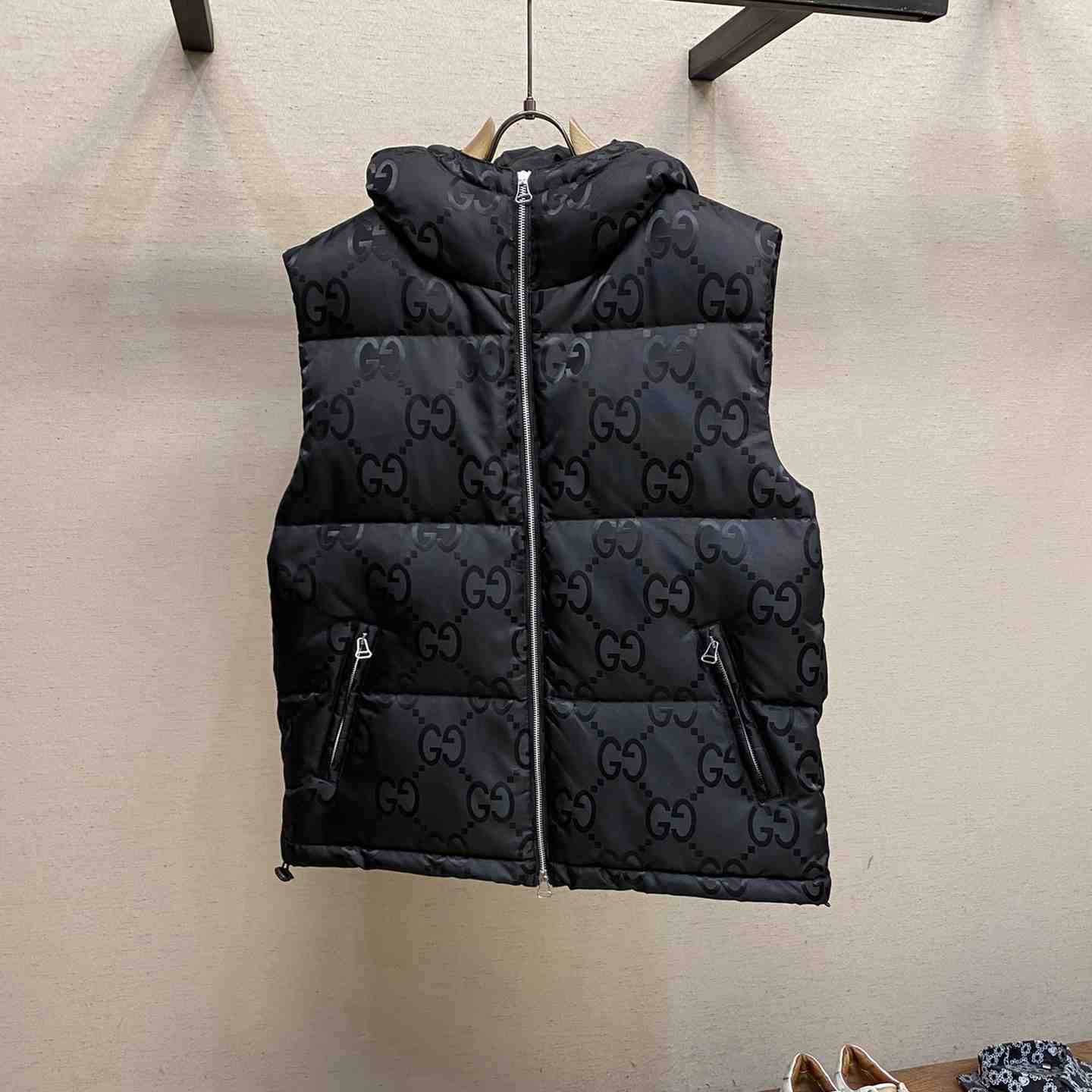 Gucci Jumbo GG Canvas Down Vest  - DopestKickz