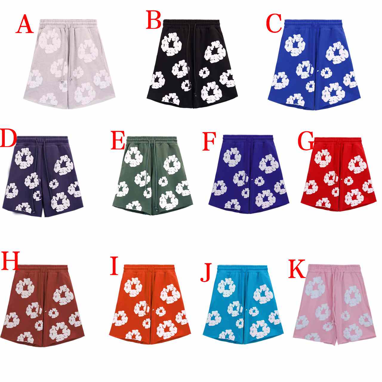 Denim Tears Cotton Wreath Sweat Shorts - DopestKickz