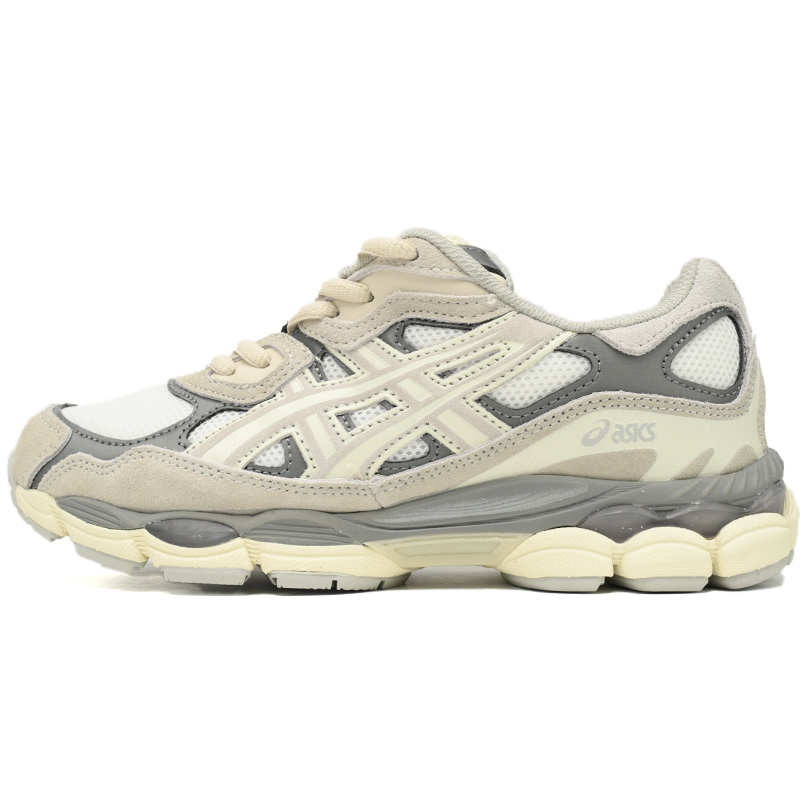 AsicsGEL-NYC Rice White Gray Sneakers           1201A789  - DopestKickz
