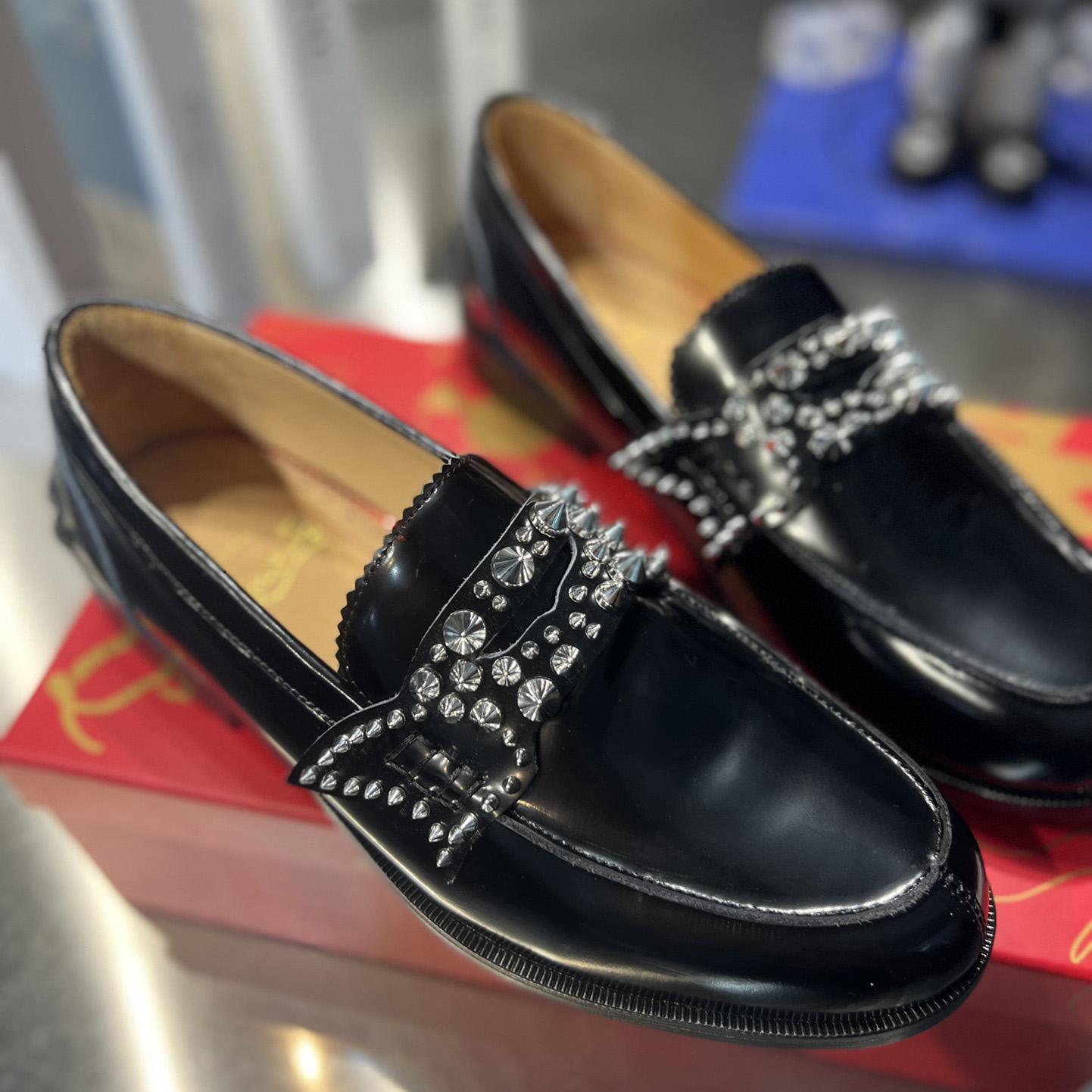 Christian Louboutin No Penny Spikes Loafers - DopestKickz