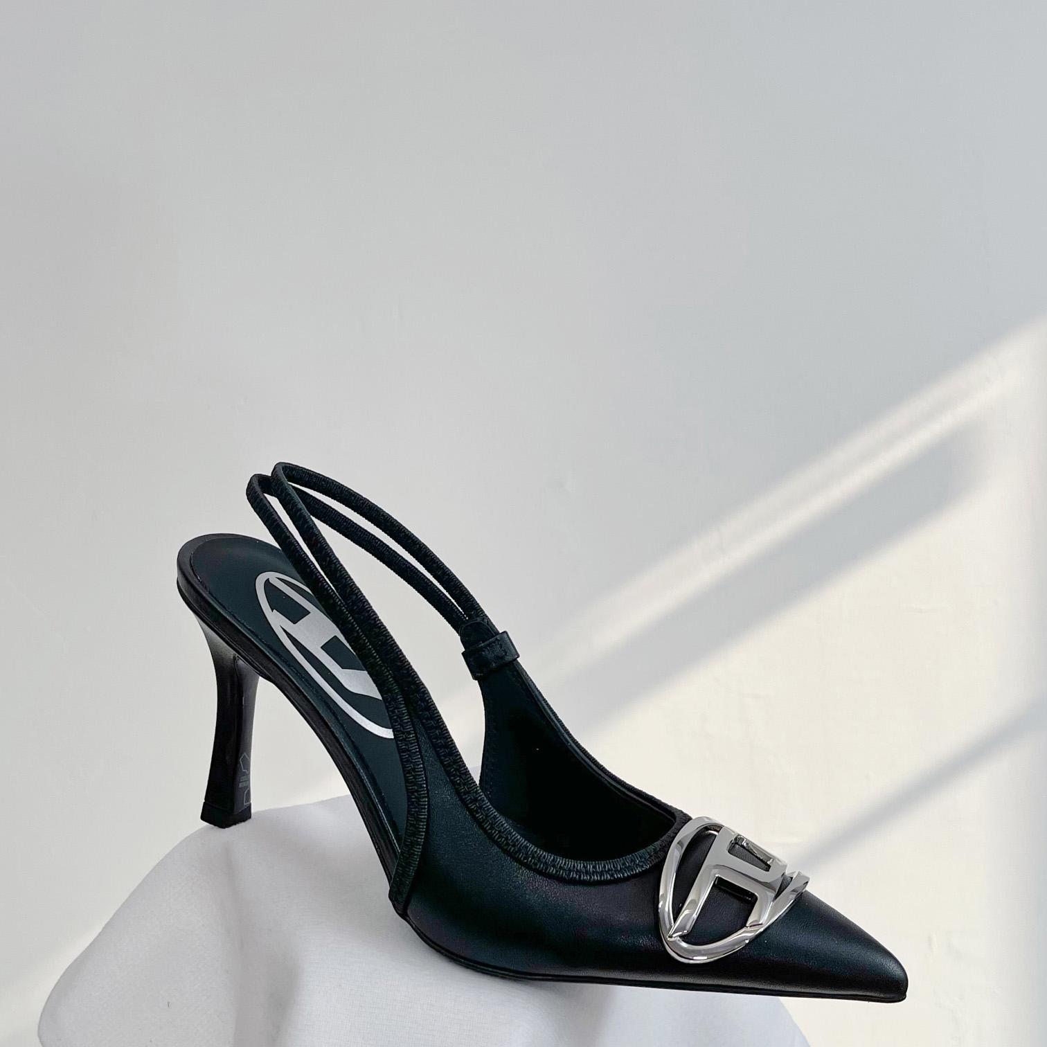 Diesel D-Venus SB - Slingback Pumps In Nappa Leather - DopestKickz