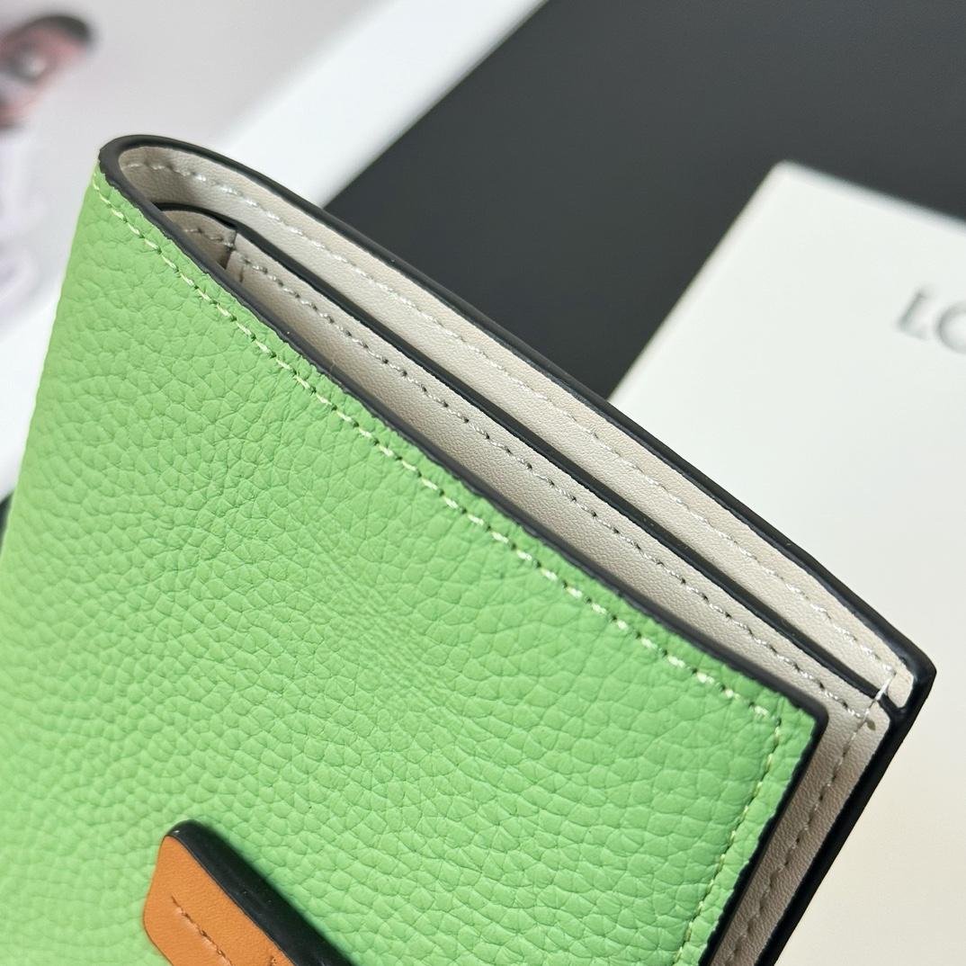 Loewe Medium Vertical Grained-Leather Wallet(14×11cm) - DopestKickz