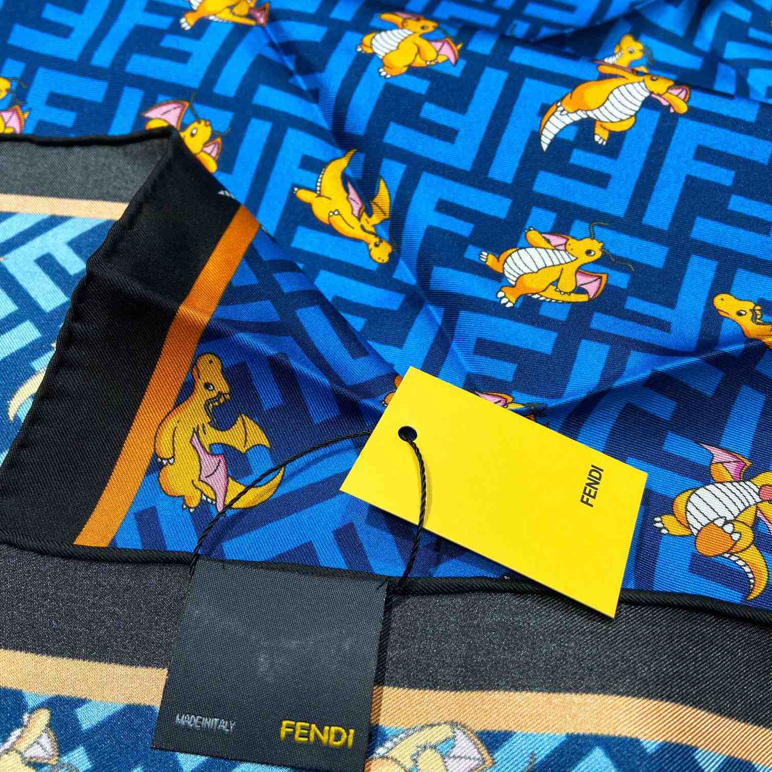 Fendi x FRGMT x Pokemon Silk Foulard   90*90cm - DopestKickz