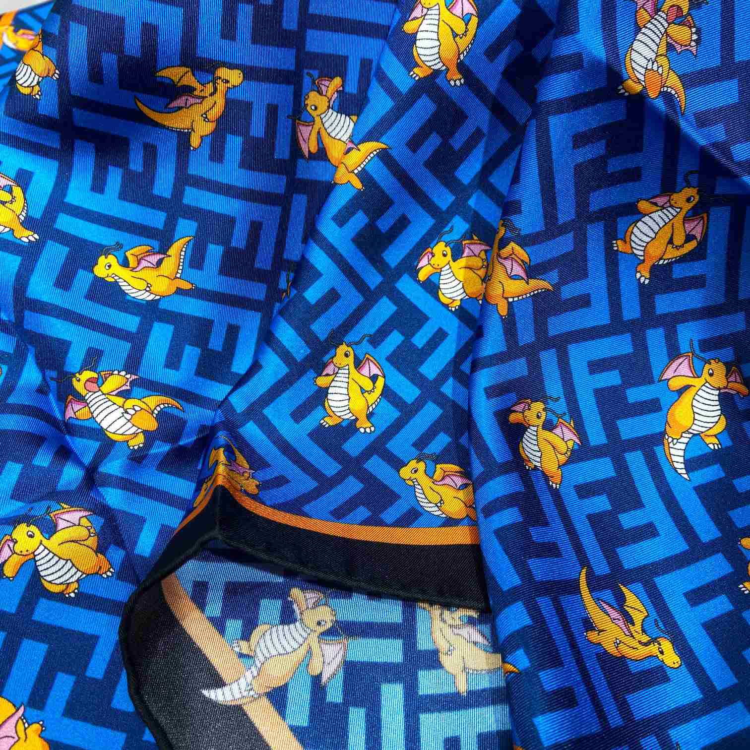 Fendi x FRGMT x Pokemon Silk Foulard   90*90cm - DopestKickz
