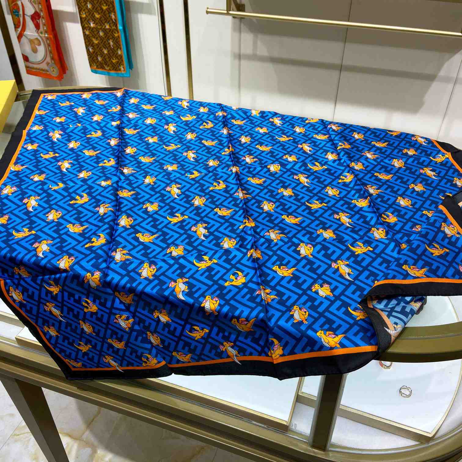 Fendi x FRGMT x Pokemon Silk Foulard   90*90cm - DopestKickz