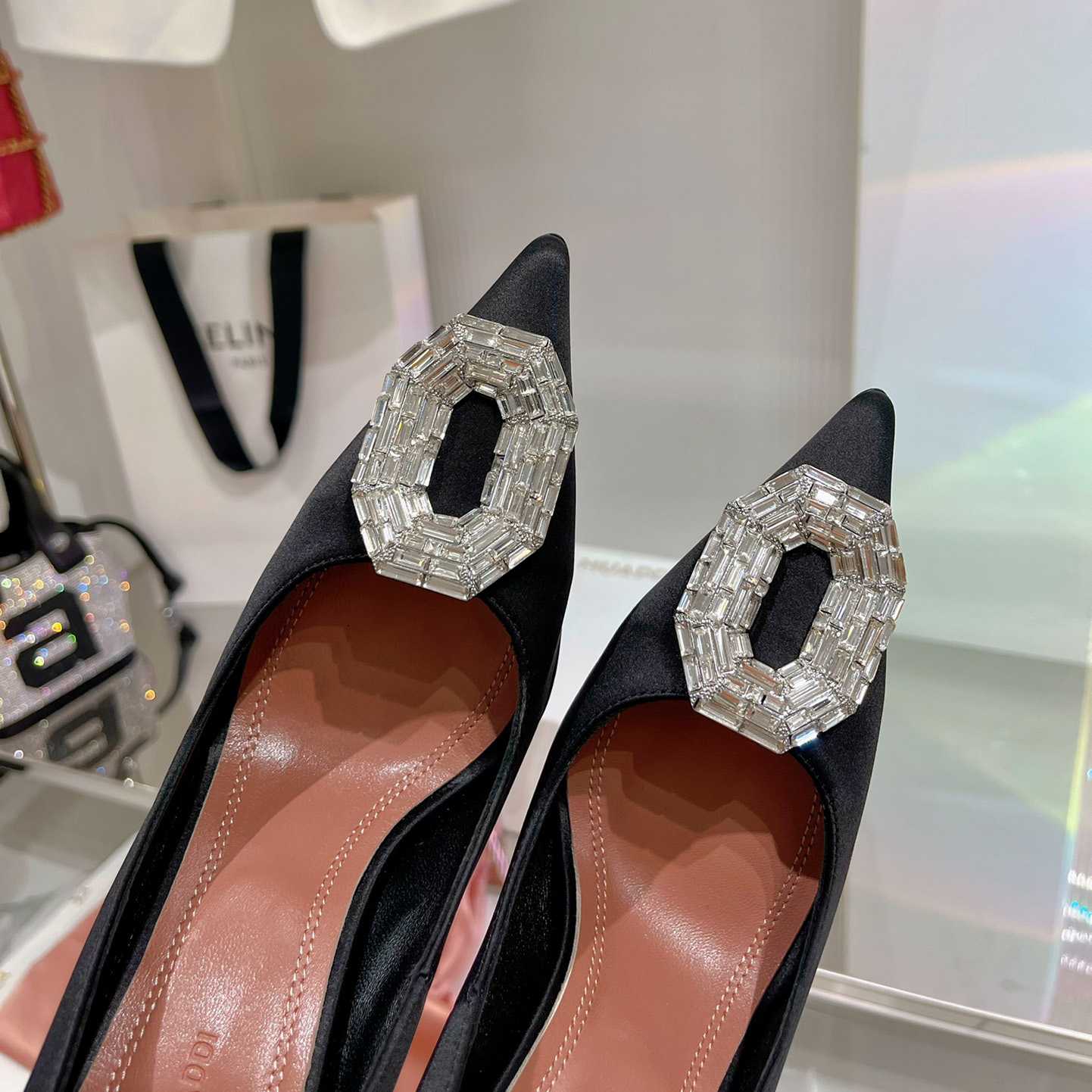 Amina Muaddi Camelia 95mm Crystal Pumps - DopestKickz