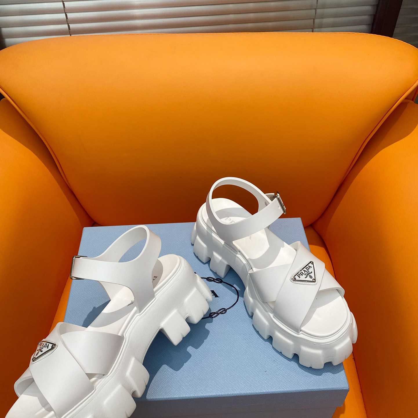Prada Monolith Rubber Sandals - DopestKickz