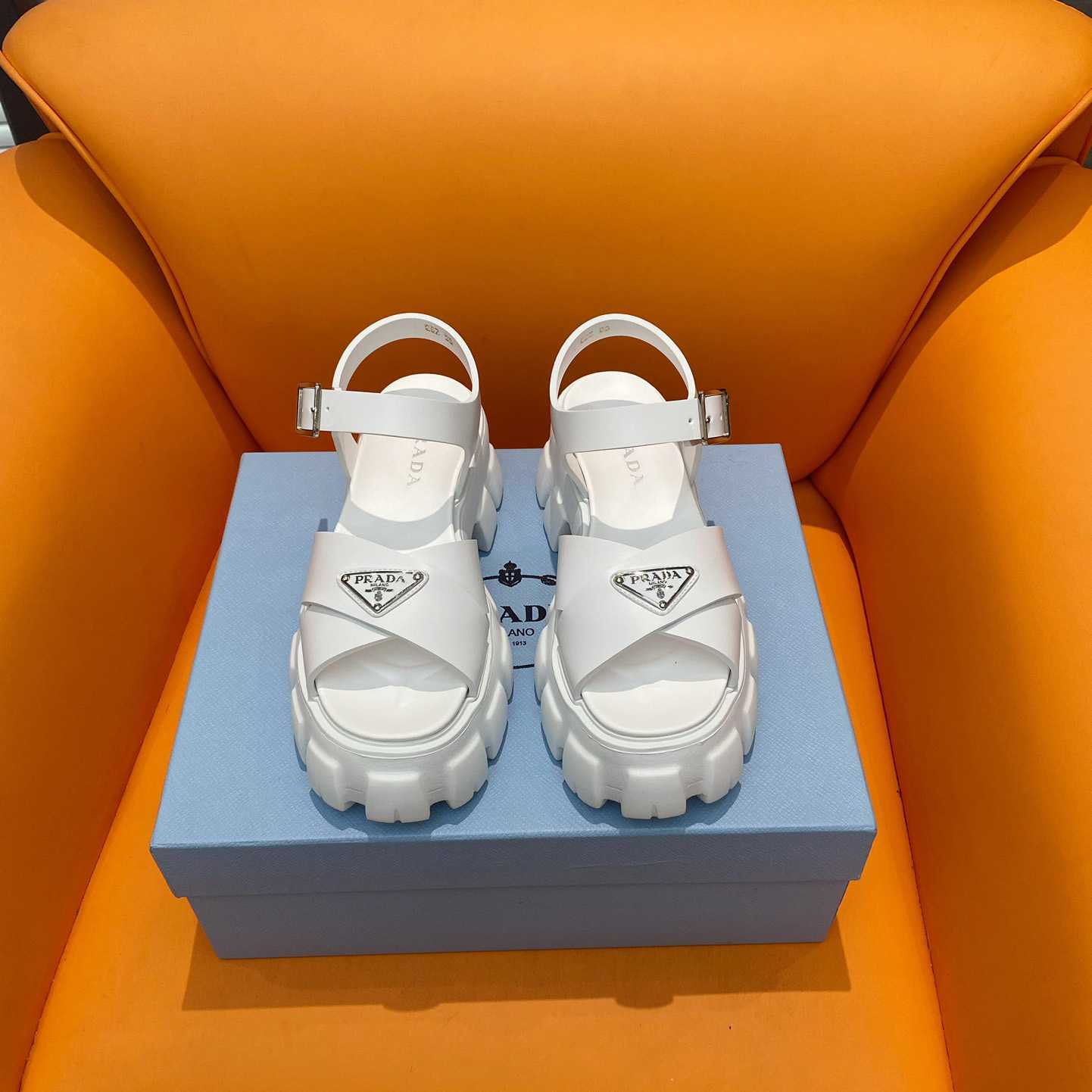 Prada Monolith Rubber Sandals - DopestKickz