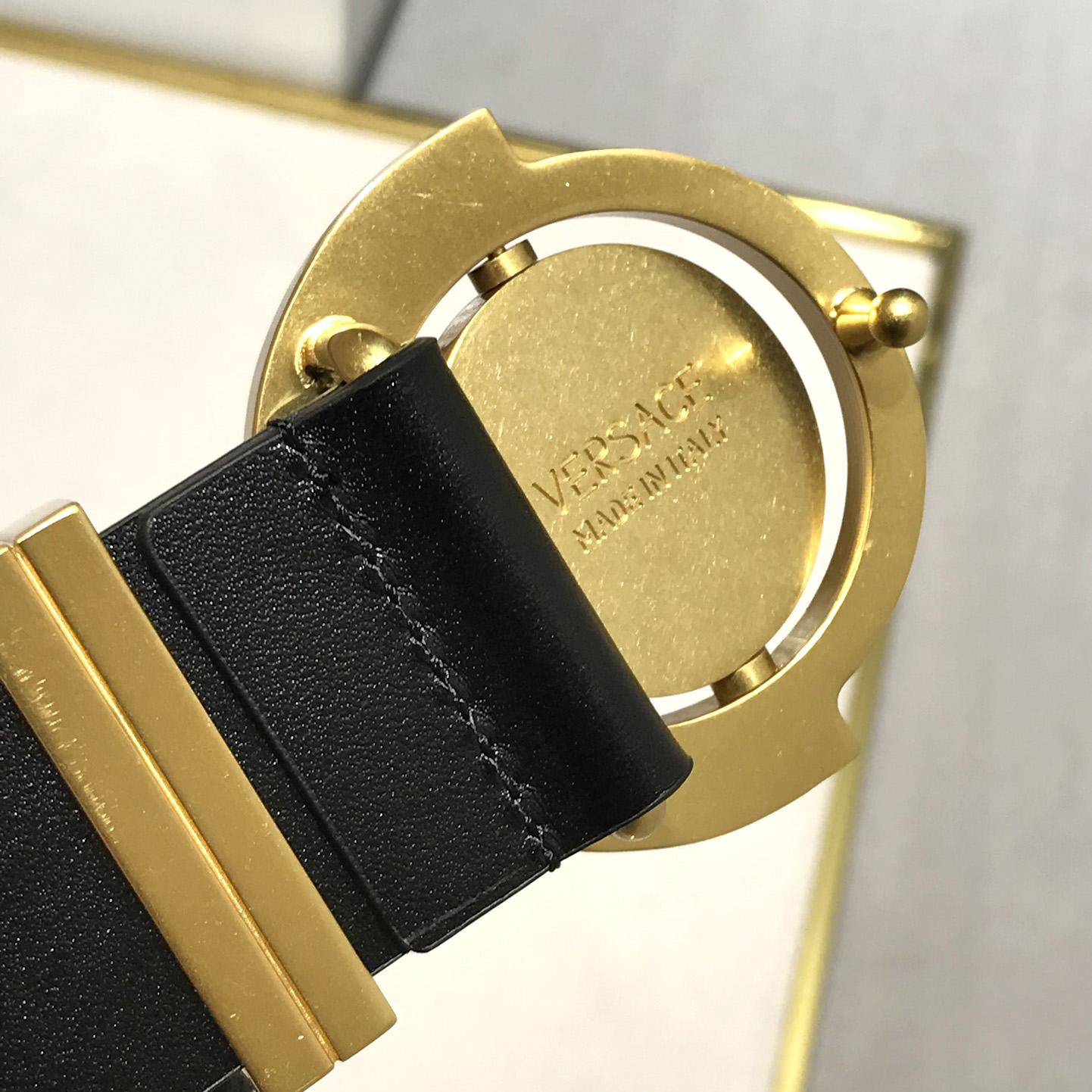 Versace Leather Belt   35mm - DopestKickz