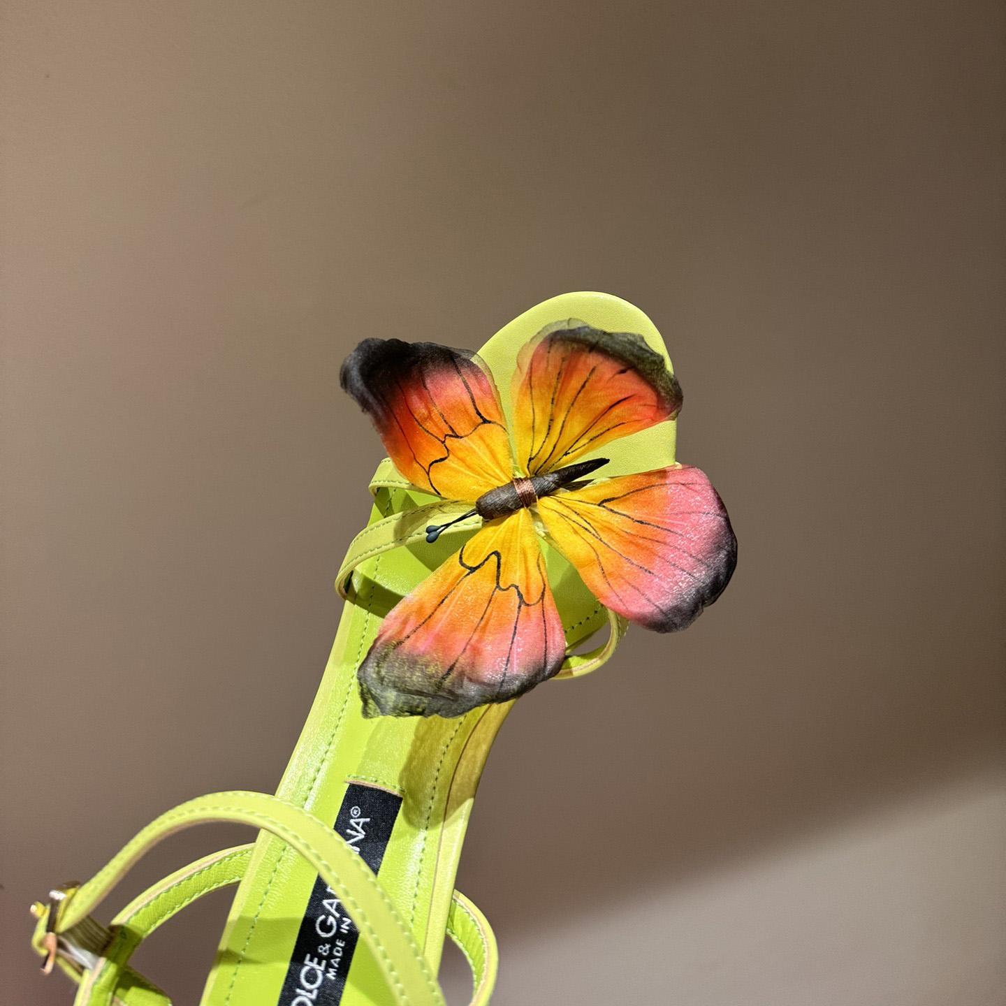 Dolce & Gabbana Butterfly Appliqué Sandals - DopestKickz