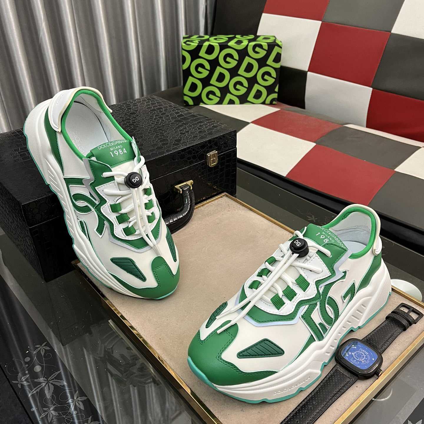 Dolce & Gabbana Mixed-materials Daymaster Sneakers - DopestKickz