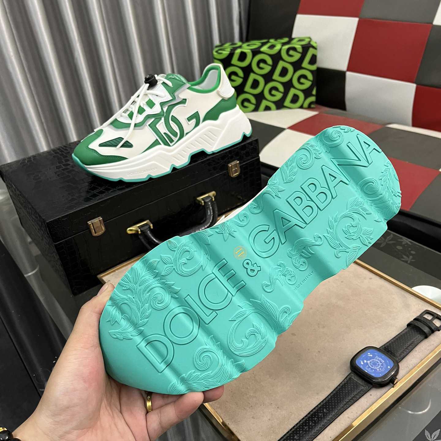 Dolce & Gabbana Mixed-materials Daymaster Sneakers - DopestKickz