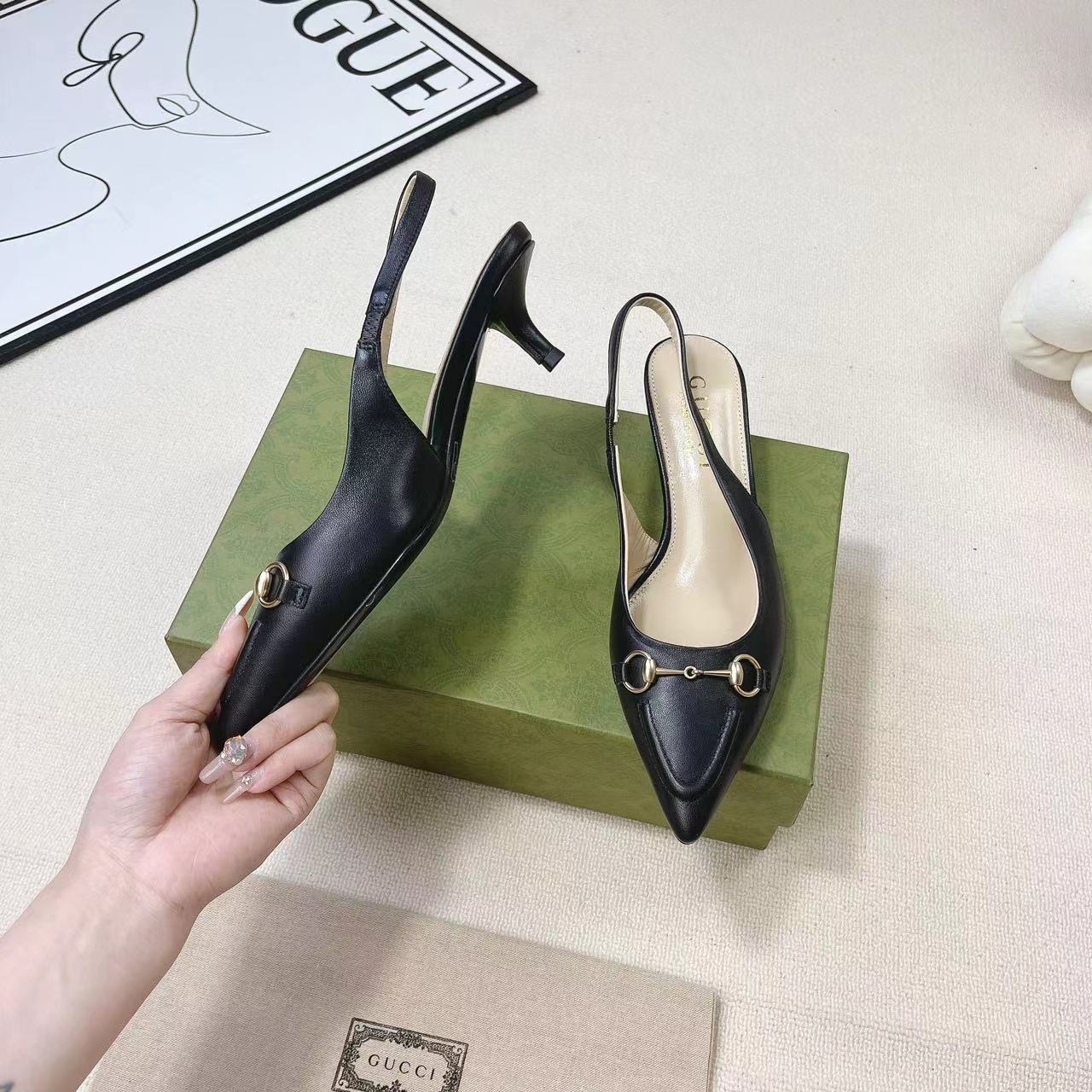 Gucci Women's Horsebit Slingback Pump - DopestKickz