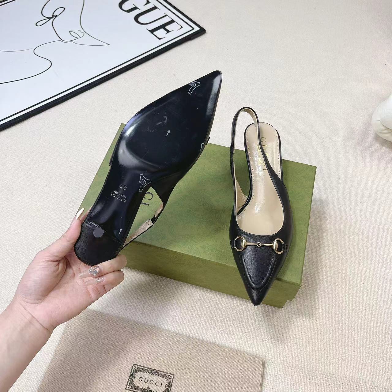 Gucci Women's Horsebit Slingback Pump - DopestKickz