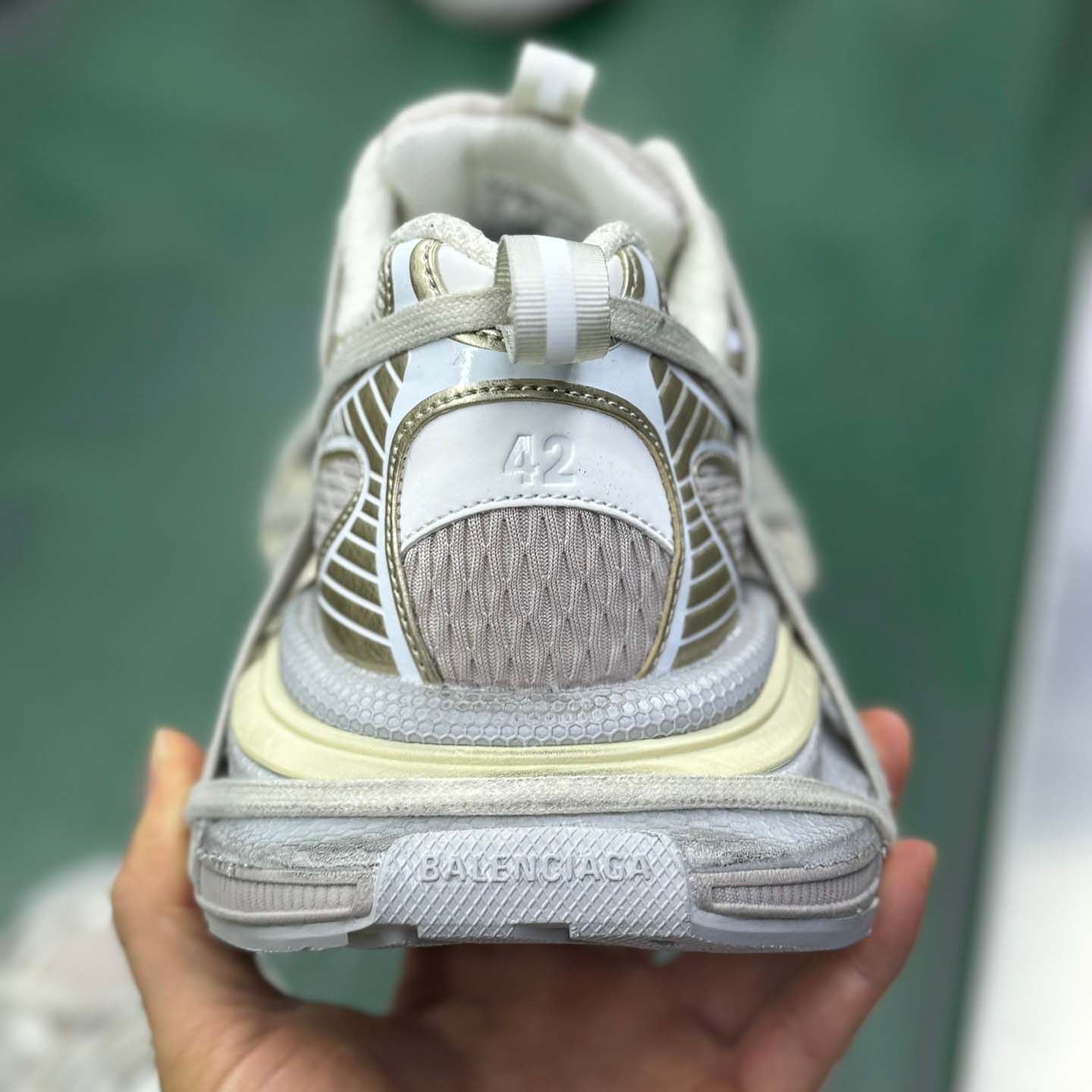 Balenciaga 3XL Extreme Lace Sneaker In Light Beige - DopestKickz