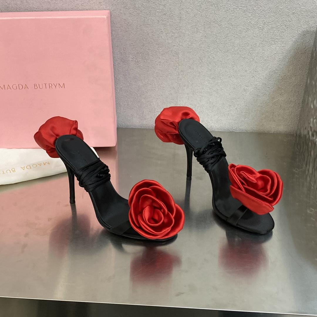 Magda Butrym Flower Heel Sandals - DopestKickz