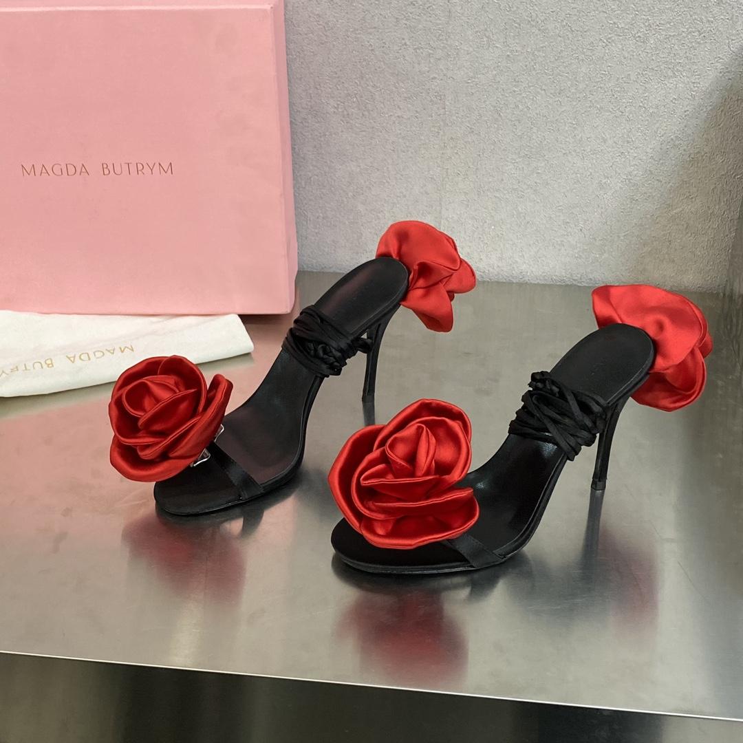 Magda Butrym Flower Heel Sandals - DopestKickz