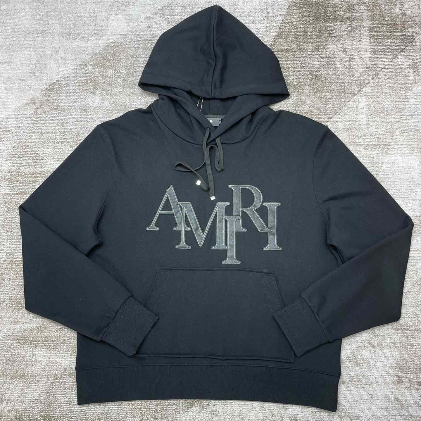 Amiri Logo Patch Drawstring Hoodie - DopestKickz