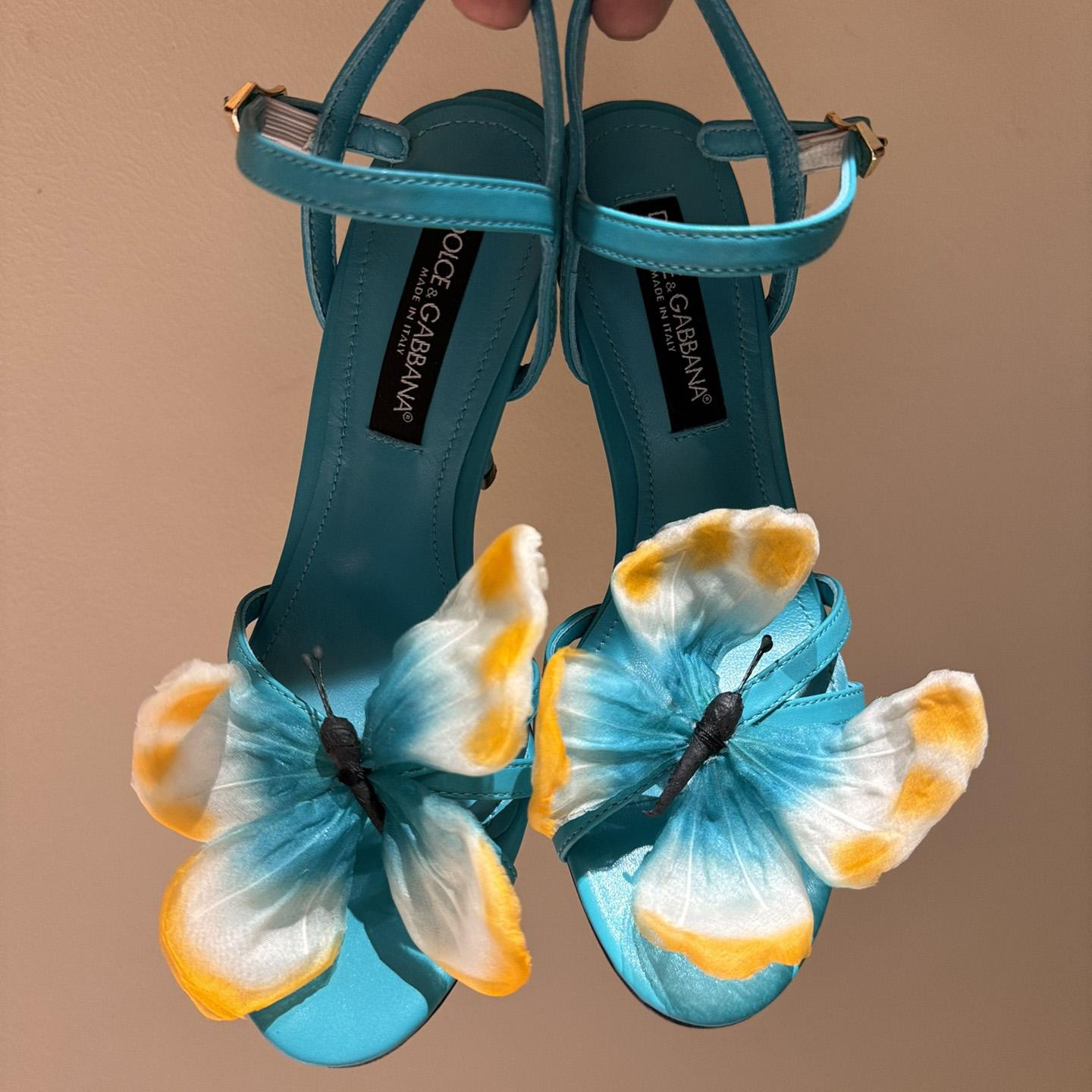 Dolce & Gabbana Butterfly Appliqué Sandals - DopestKickz