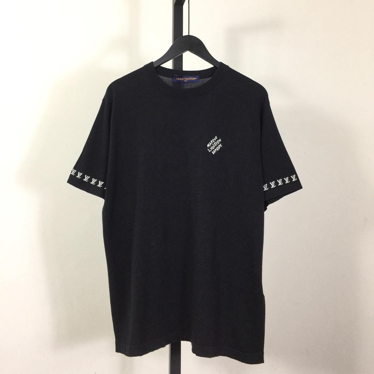 Louis Vuitton Short-Sleeved Cotton Crewneck   1AFQSH - DopestKickz