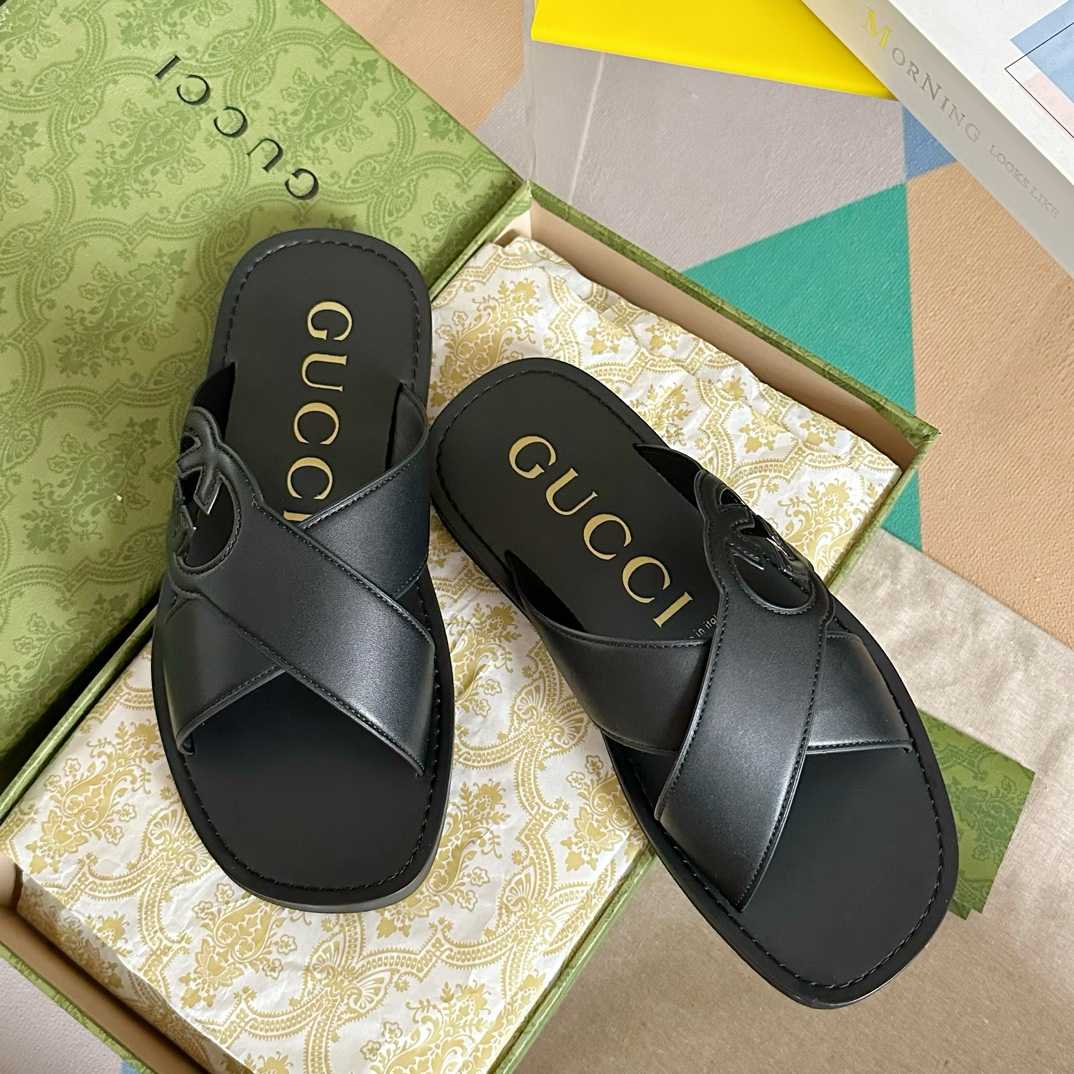 Gucci Men's Interlocking G Slide Sandal - DopestKickz