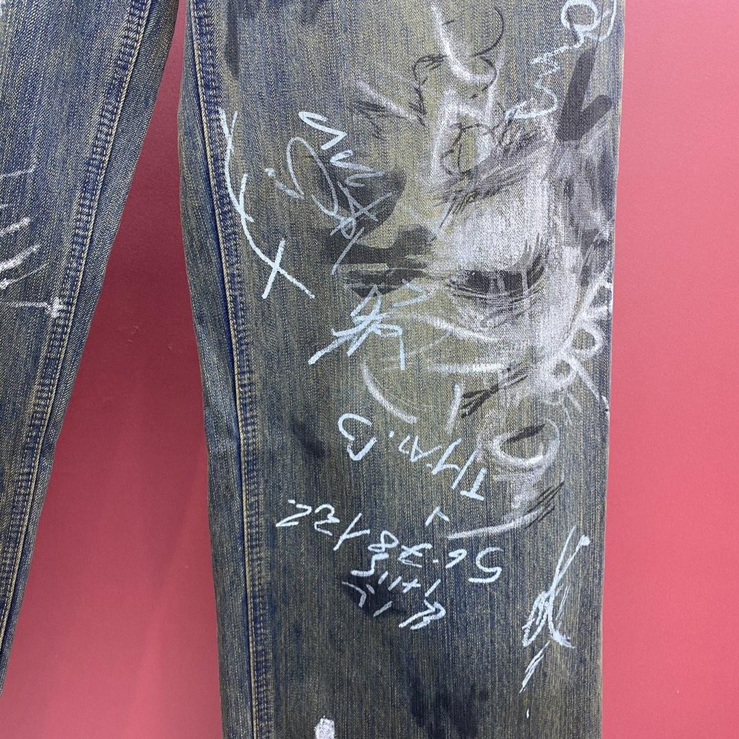 Balenciaga  Graffiti Baggy Jeans - DopestKickz