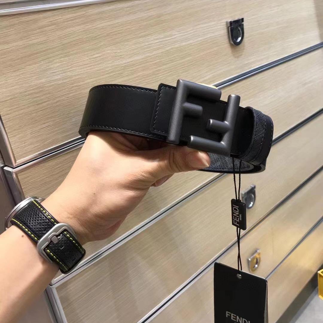 Fendi FF Logo-buckle Leather Belt - DopestKickz