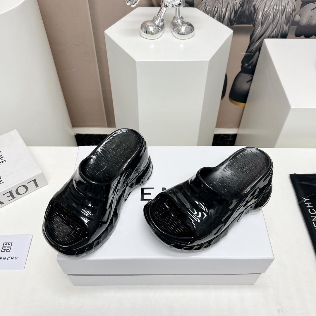 Givenchy Marshmallow Wedge Sandals In Rubber - DopestKickz