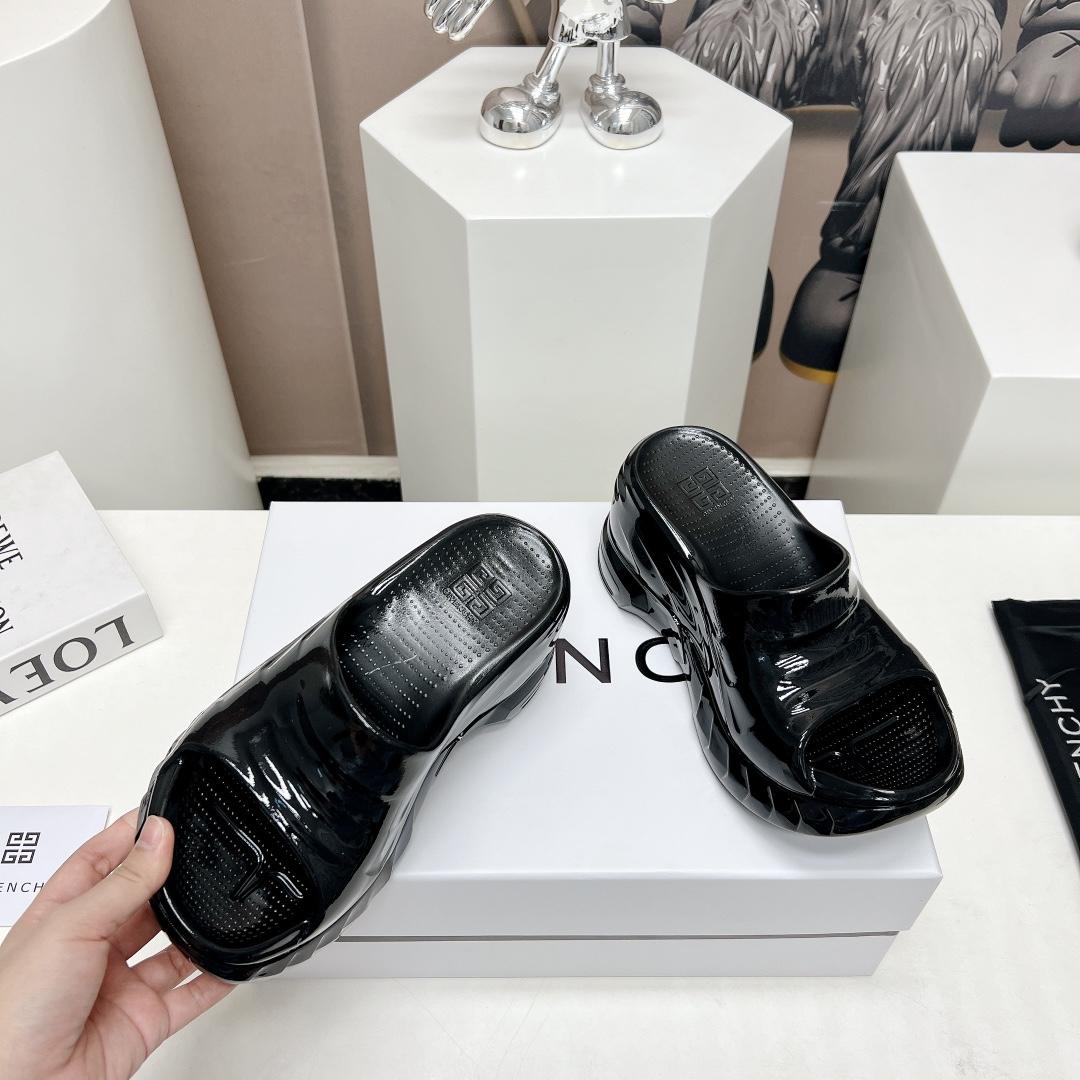 Givenchy Marshmallow Wedge Sandals In Rubber - DopestKickz