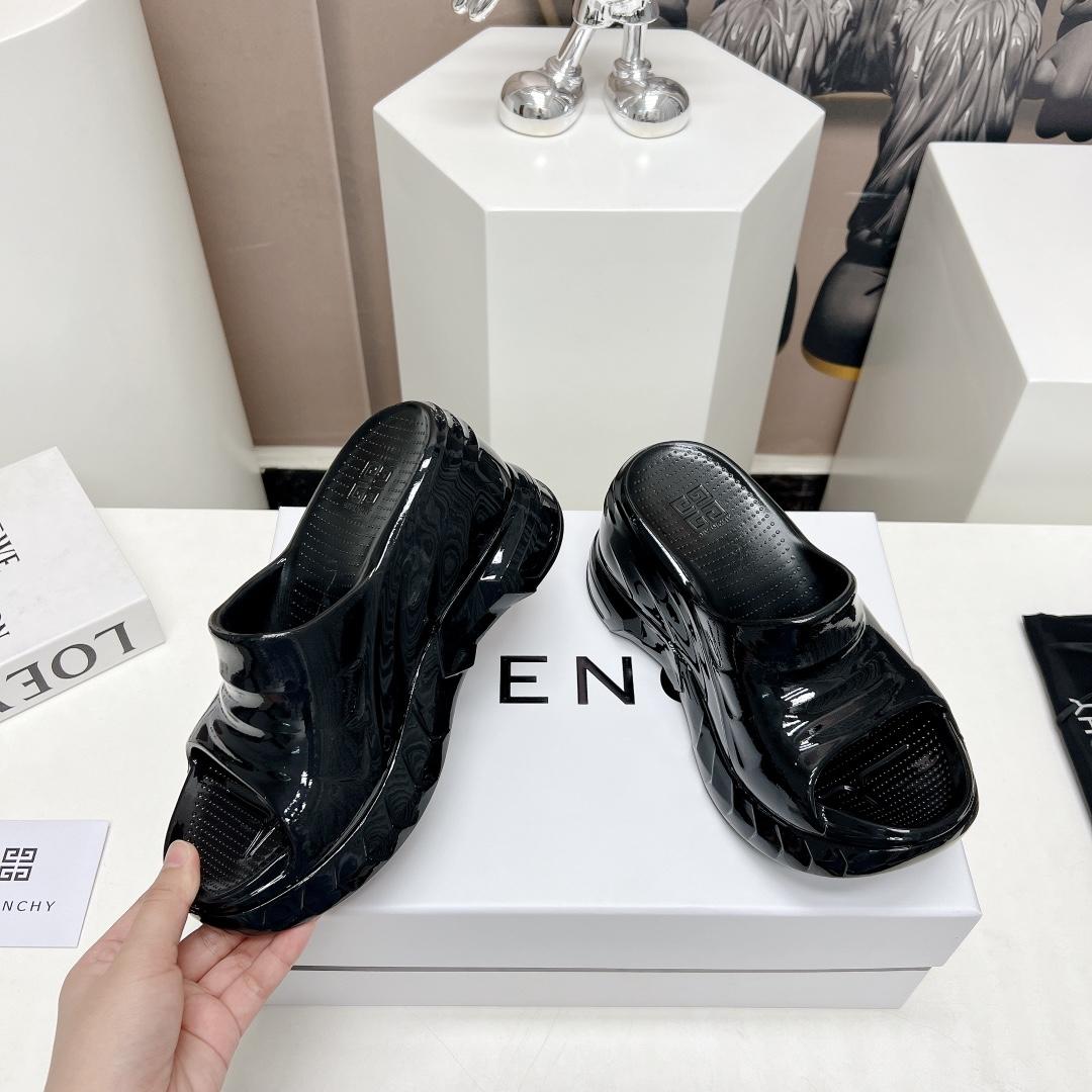 Givenchy Marshmallow Wedge Sandals In Rubber - DopestKickz