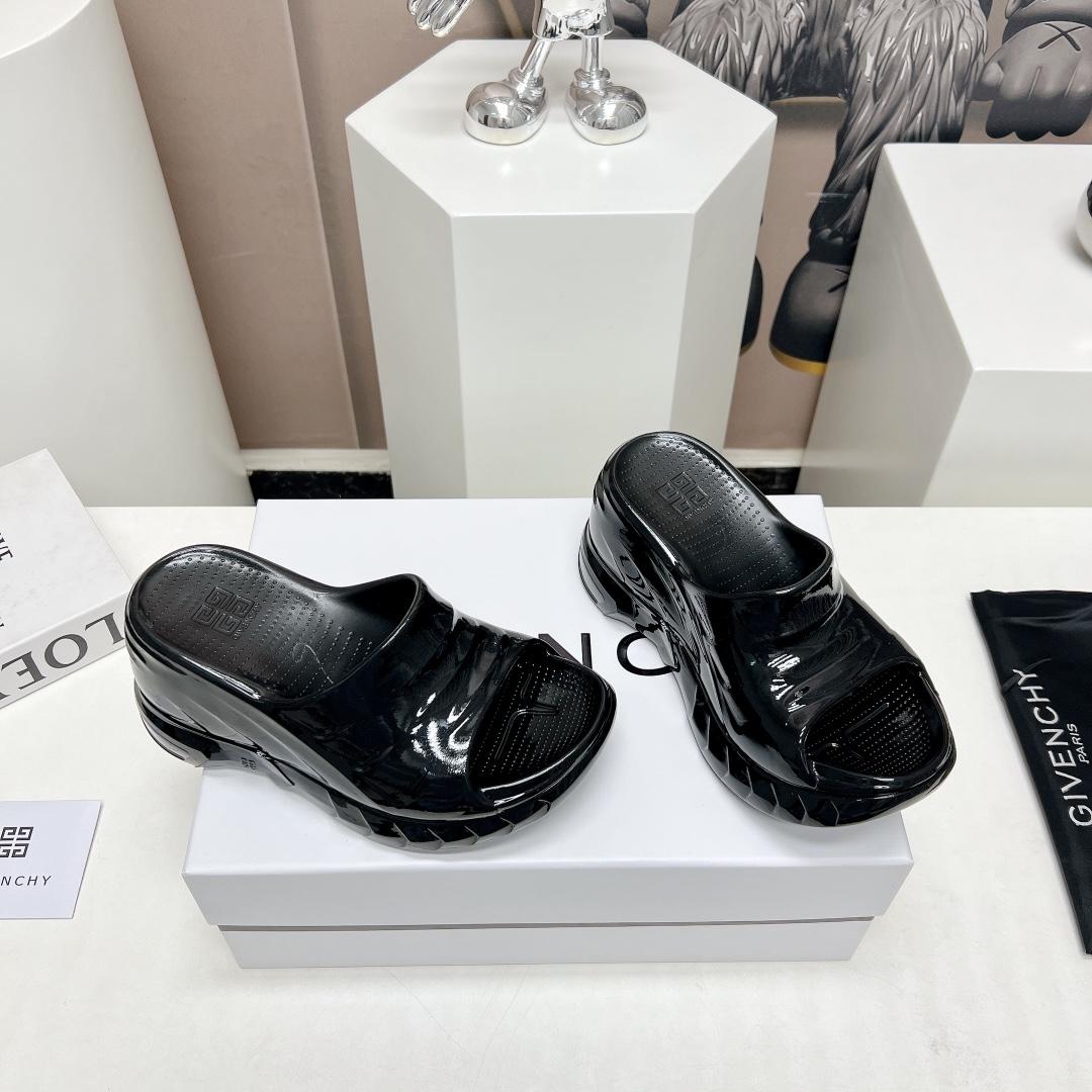 Givenchy Marshmallow Wedge Sandals In Rubber - DopestKickz