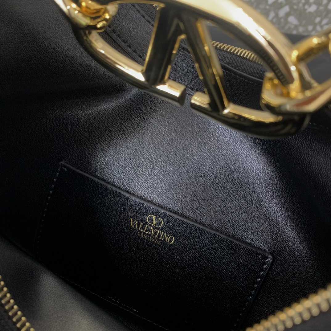 Valenti VLogo Moon Mini Hobo Bag In Nappa Leather With Chain - DopestKickz