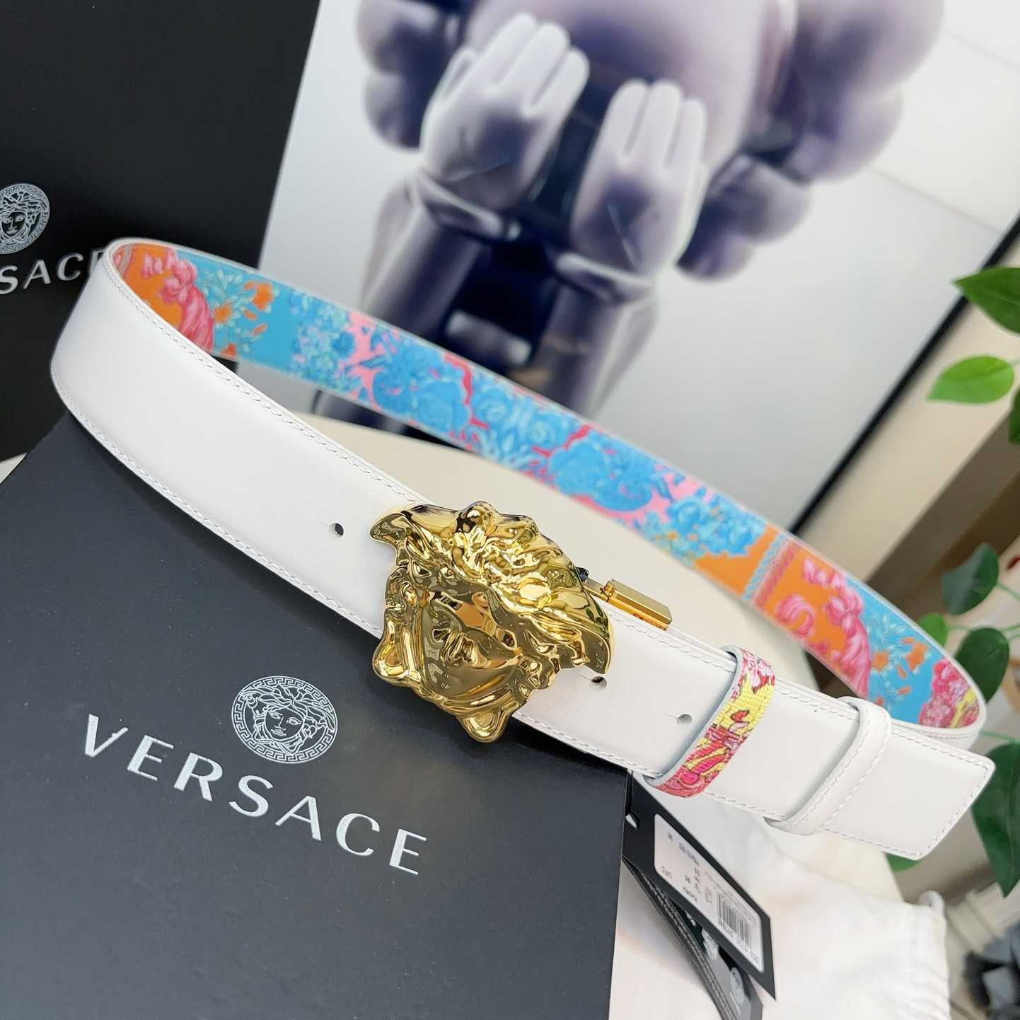 Versace Leather Waist Belt    40mm - DopestKickz
