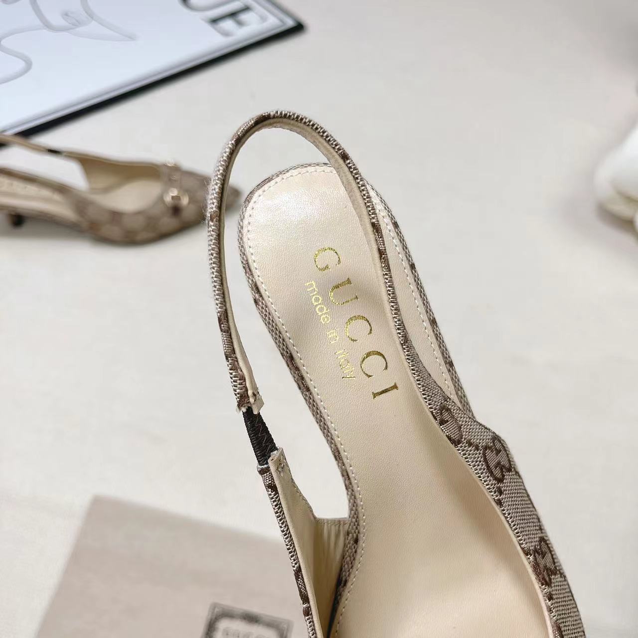 Gucci Women's Horsebit Slingback Pump - DopestKickz