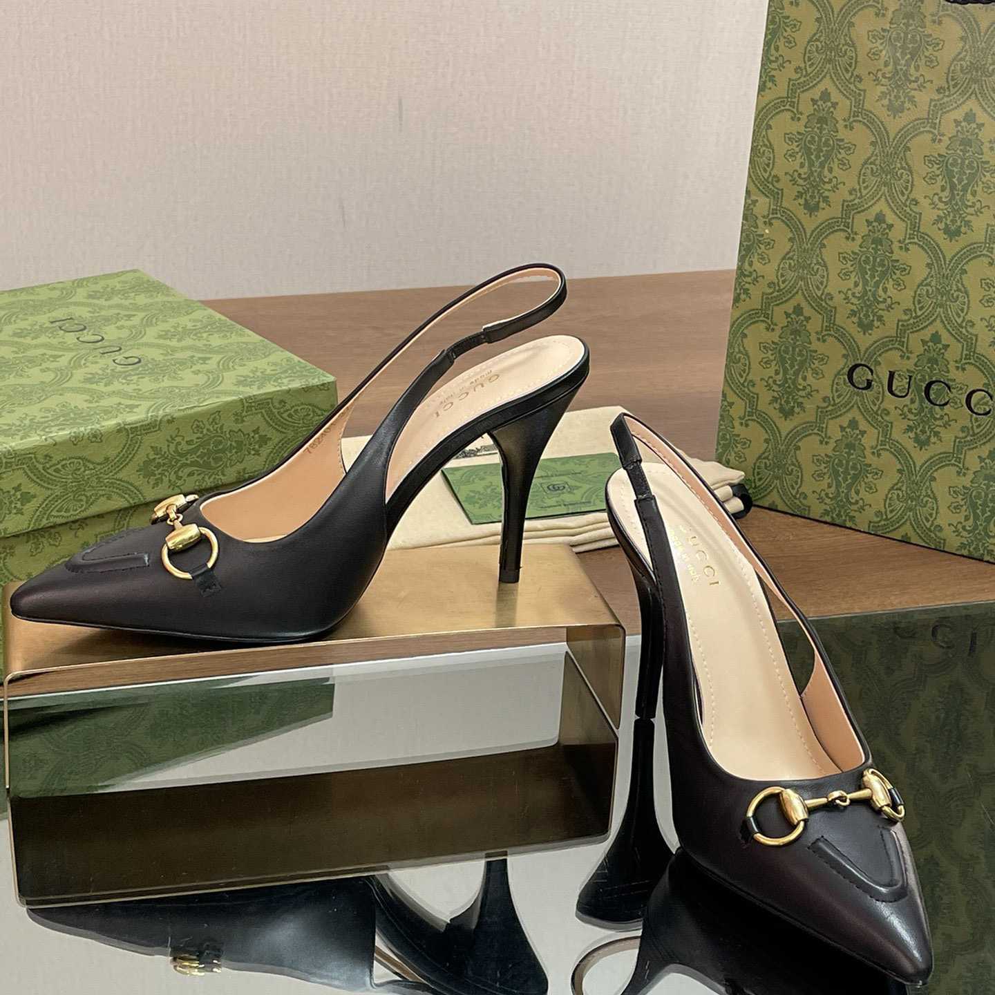 Gucci Women's Horsebit Slingback Pump - DopestKickz